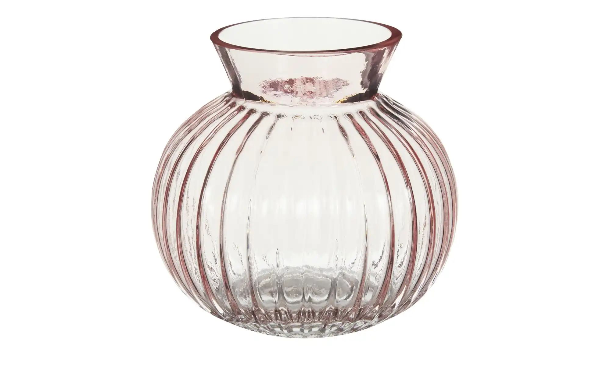 Vase ¦ rosa/pink ¦ Glas ¦ Maße (cm): H: 14  Ø: 14.5 Accessoires > Vasen - H günstig online kaufen