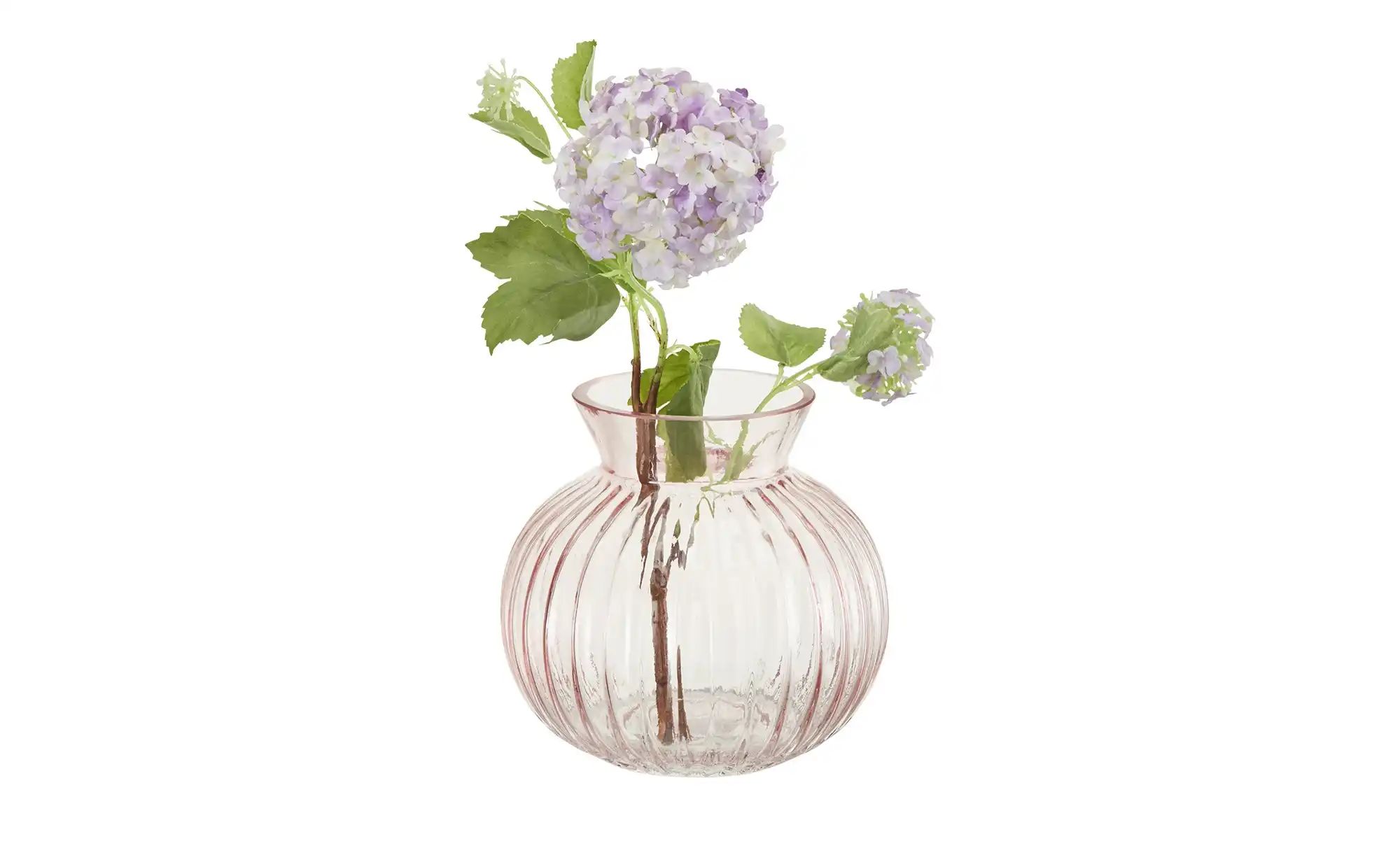 Vase ¦ rosa/pink ¦ Glas ¦ Maße (cm): H: 14  Ø: 14.5 Accessoires > Vasen - H günstig online kaufen