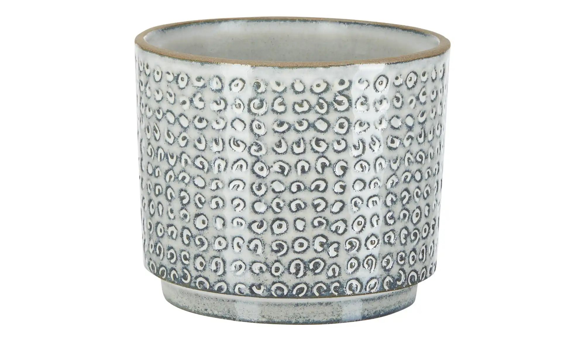 HOME STORY Übertopf   ¦ grau ¦ Steinzeug ¦ Maße (cm): H: 11,5  Ø: 14 Access günstig online kaufen