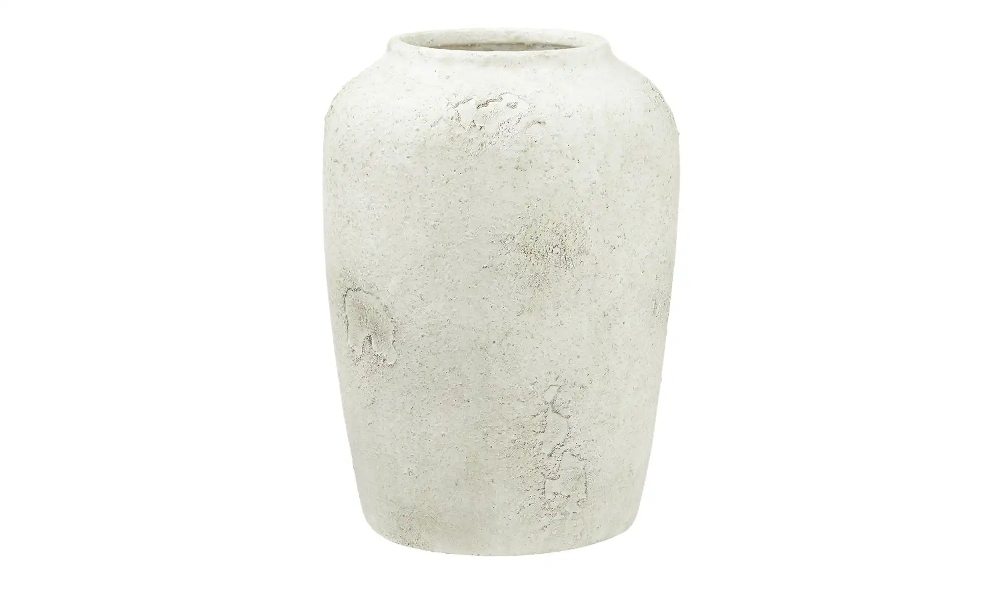 HOME STORY Vase   ¦ creme ¦ Steinzeug ¦ Maße (cm): H: 25  Ø: 18 Accessoires günstig online kaufen