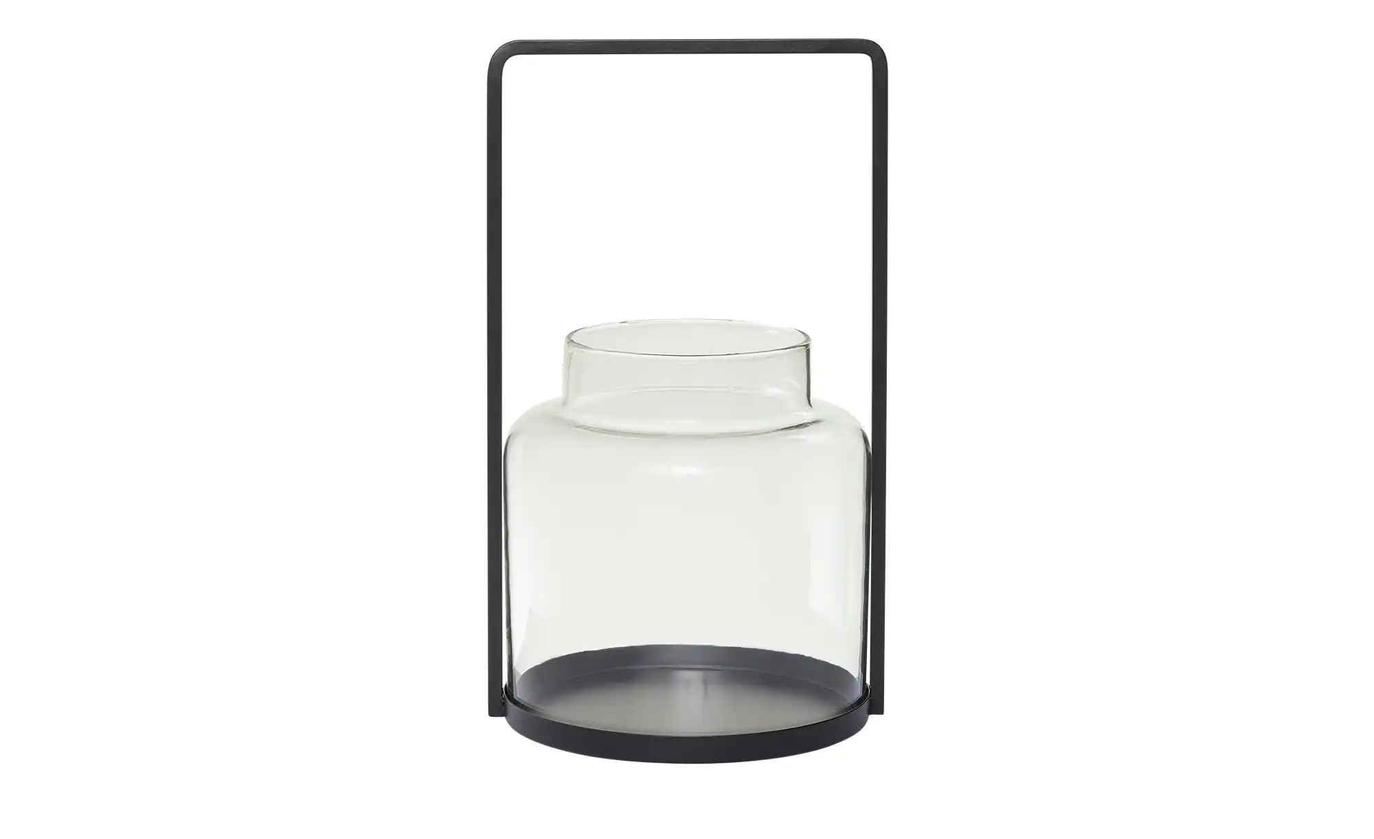 Windlicht ¦ schwarz ¦ Eisen, Glas ¦ Maße (cm): B: 21 H: 26 T: 19 Accessoire günstig online kaufen