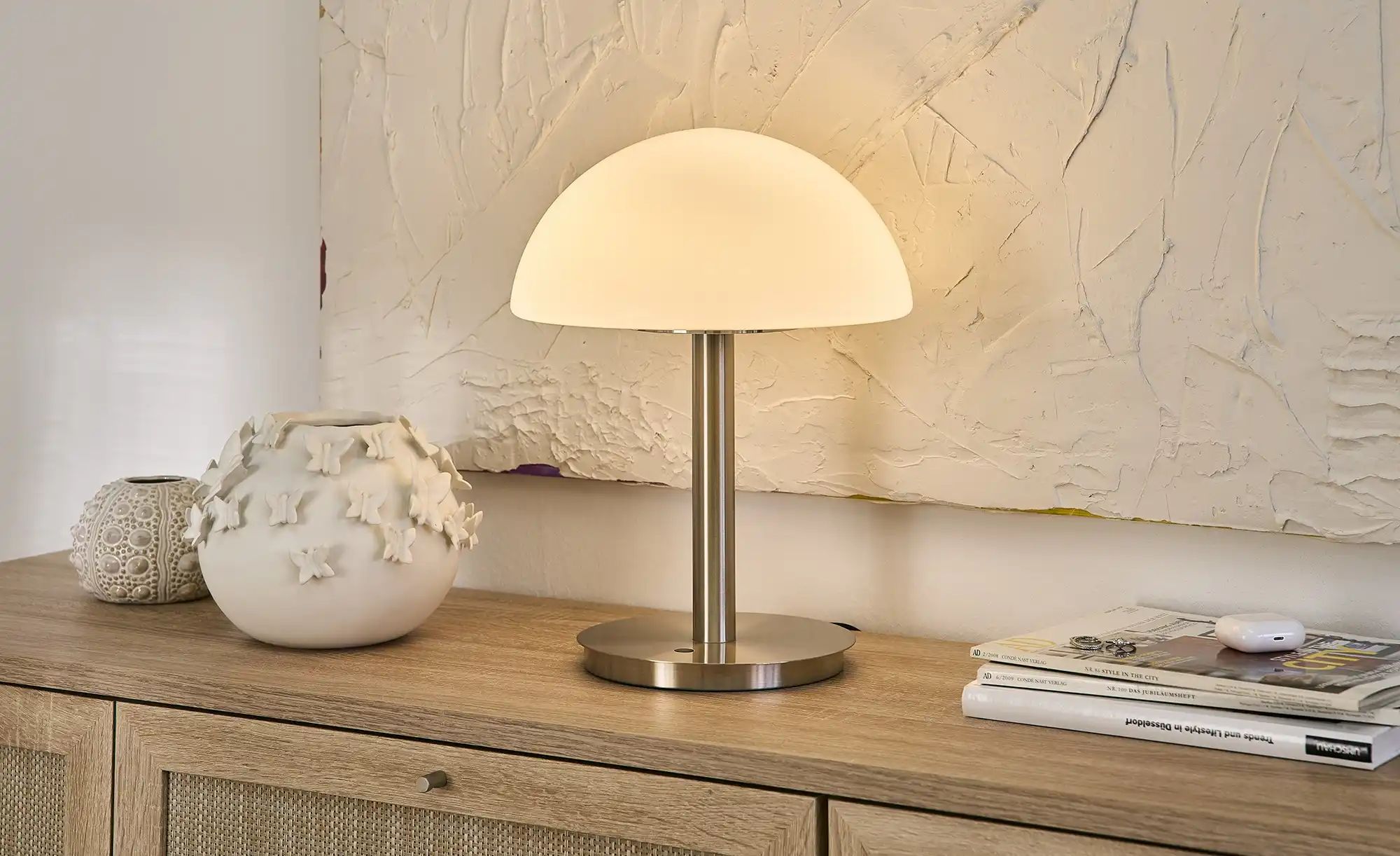 HOME STORY Vase  3D Schmetterling ¦ weiß ¦ Porzellan ¦ Maße (cm): H: 19  Ø: günstig online kaufen