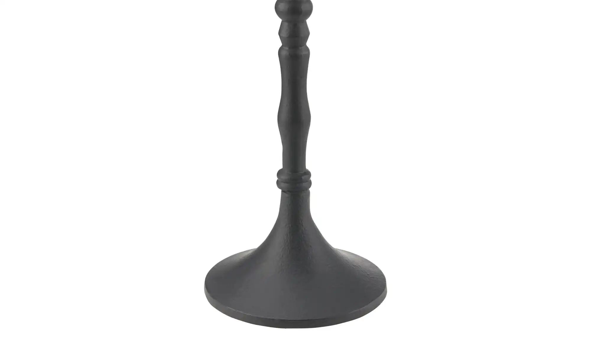 HOME STORY Kerzenhalter   ¦ schwarz ¦ Aluminium ¦ Maße (cm): H: 22  Ø: 8 Ac günstig online kaufen