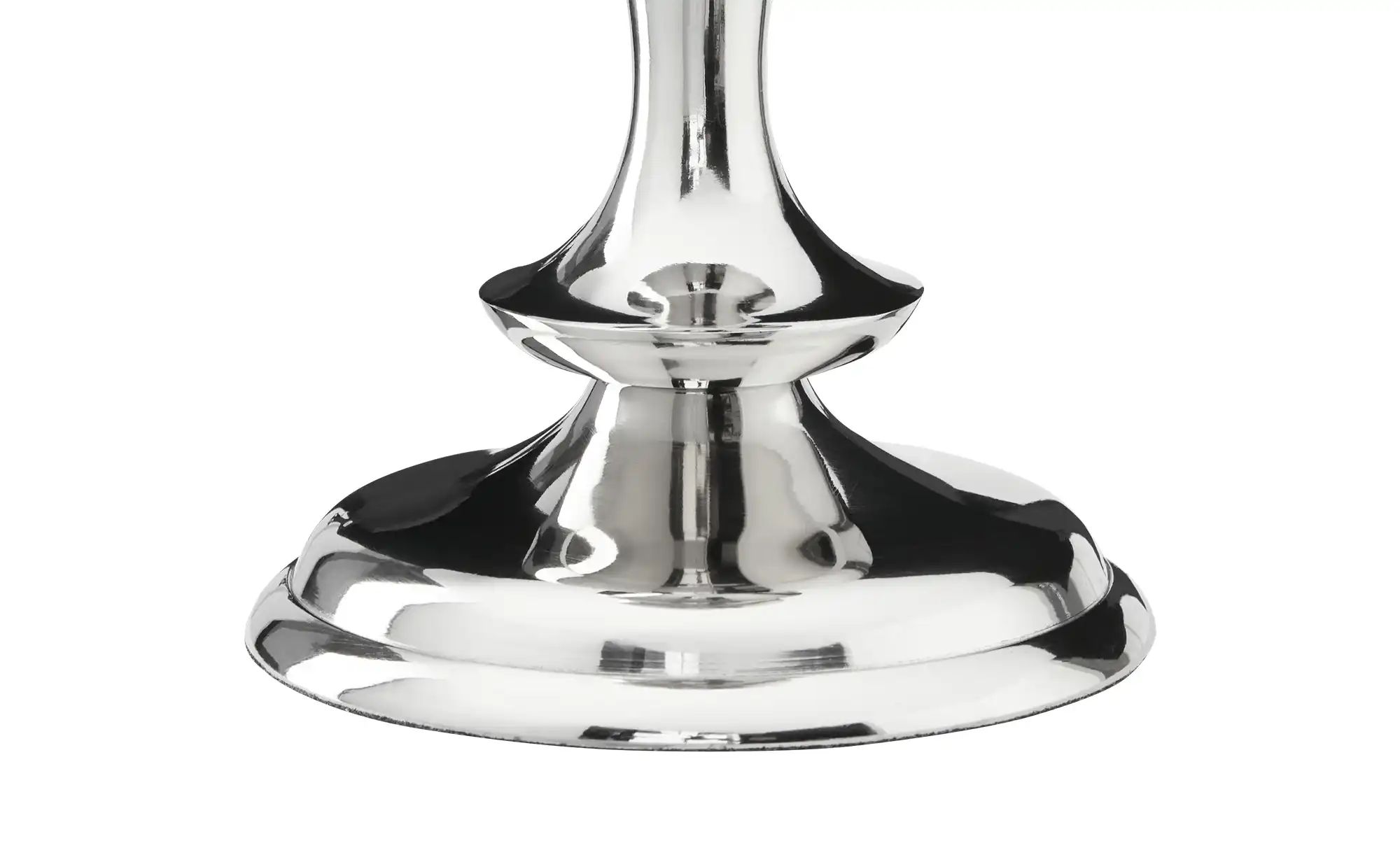 HOME STORY Kerzenständer   ¦ silber ¦ Aluminium ¦ Maße (cm): H: 24  Ø: 12 A günstig online kaufen