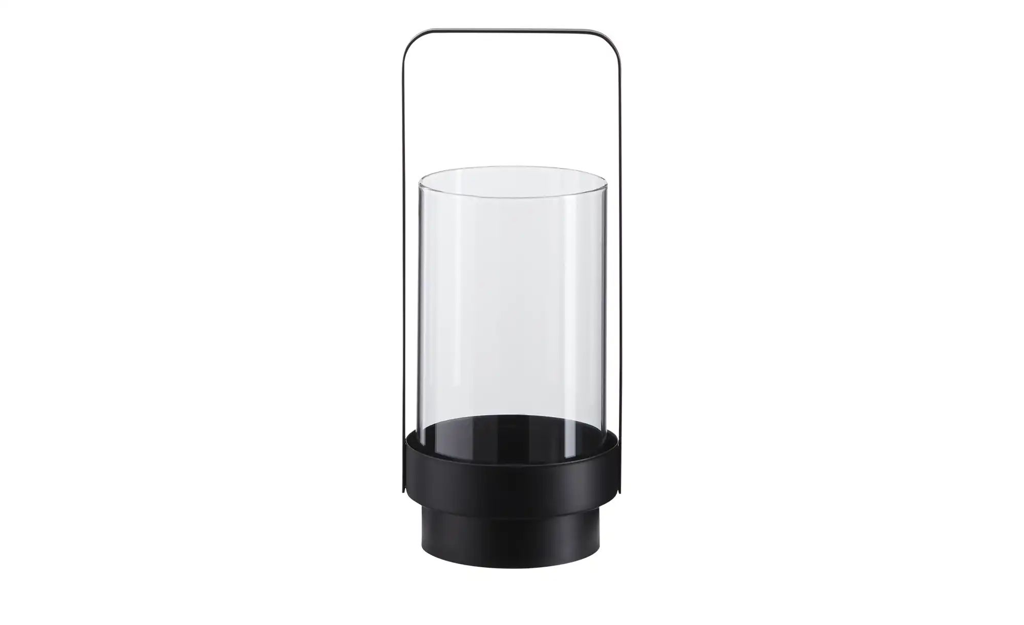 Windlicht ¦ schwarz ¦ Metall, Glas ¦ Maße (cm): H: 28,4  Ø: 12.5 Accessoire günstig online kaufen