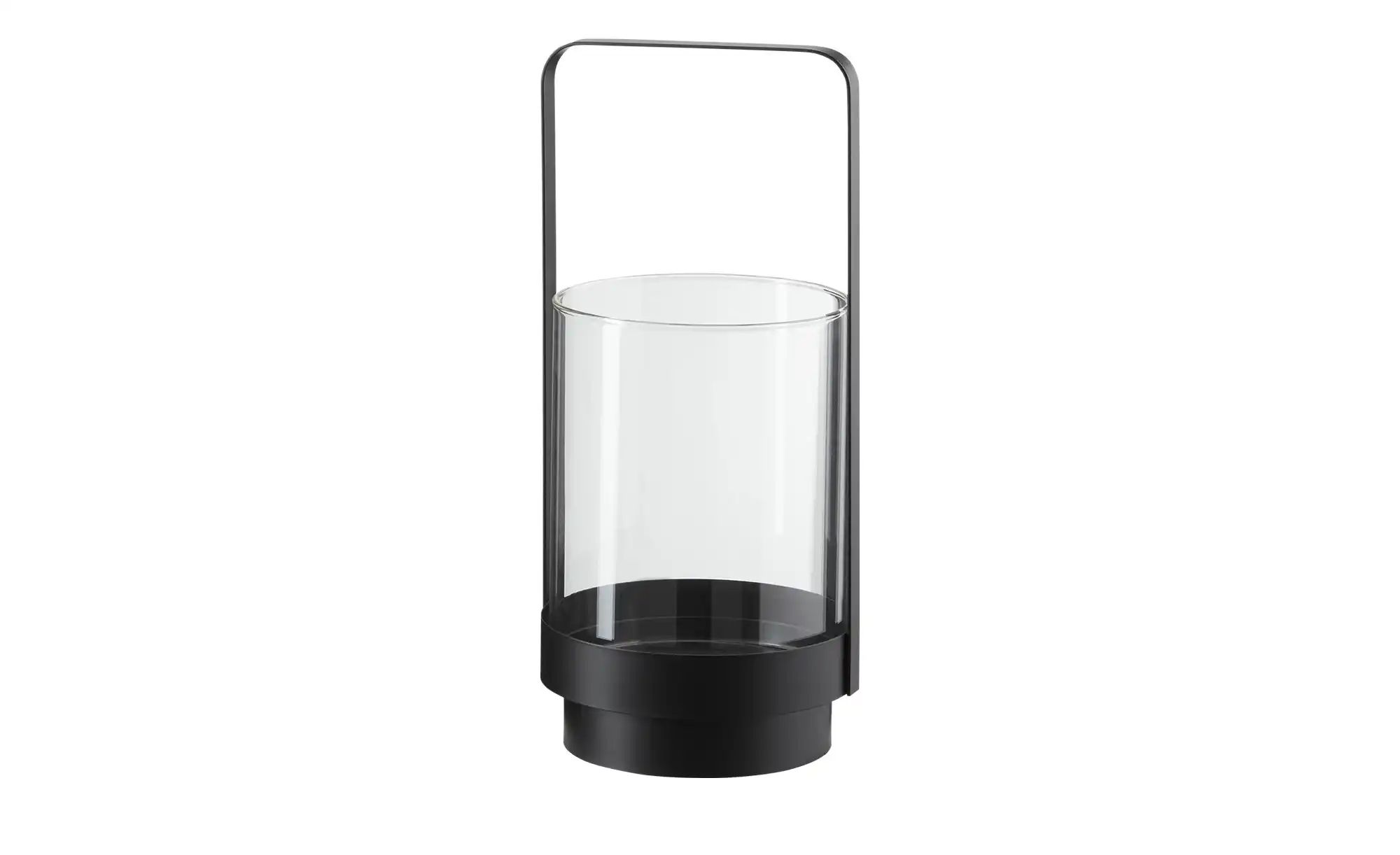 Windlicht ¦ schwarz ¦ Metall, Glas ¦ Maße (cm): H: 33  Ø: 15.4 Accessoires günstig online kaufen