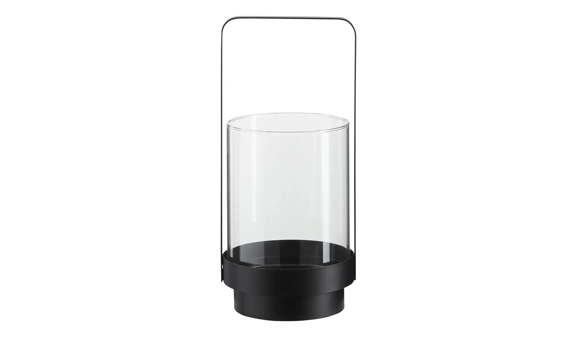 Windlicht ¦ schwarz ¦ Metall, Glas ¦ Maße (cm): H: 33  Ø: 15.4 Accessoires günstig online kaufen