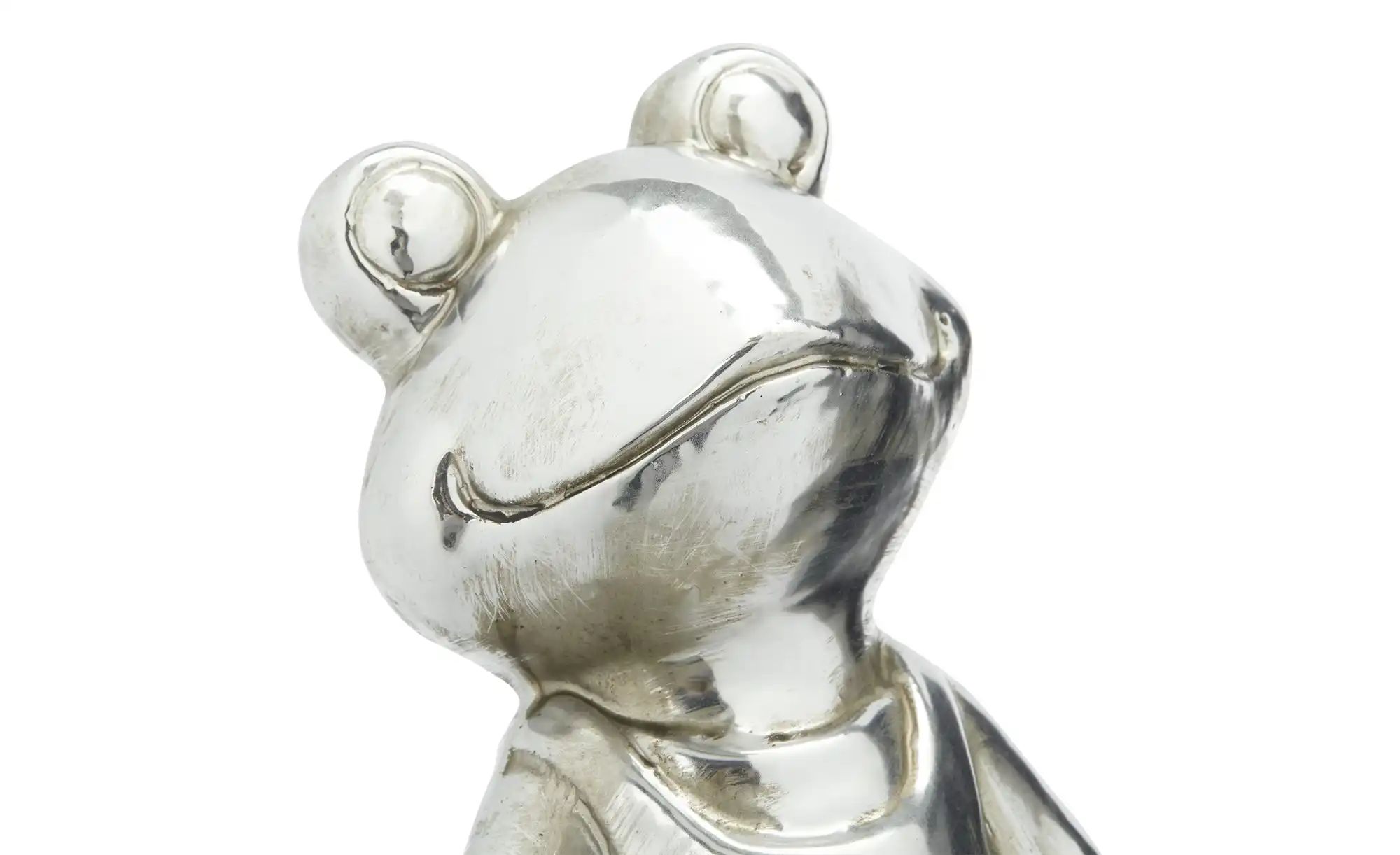 Deko Frosch ¦ silber ¦ Polyresin (Kunstharz) ¦ Maße (cm): B: 18 H: 40 T: 15 günstig online kaufen