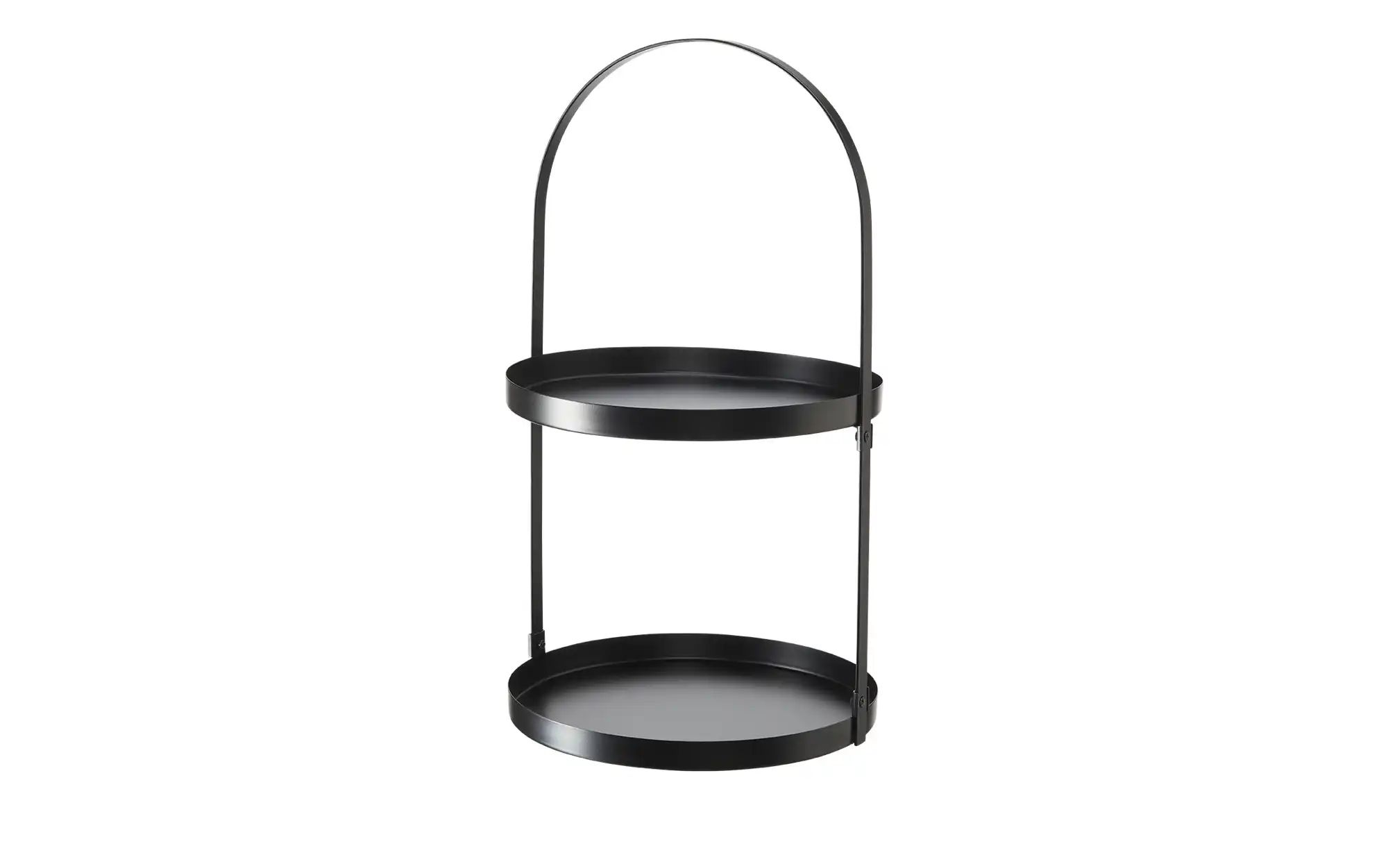 HOME STORY Etagere ¦ schwarz ¦ Eisen ¦ Maße (cm): H: 54  Ø: 30 Geschirr > E günstig online kaufen