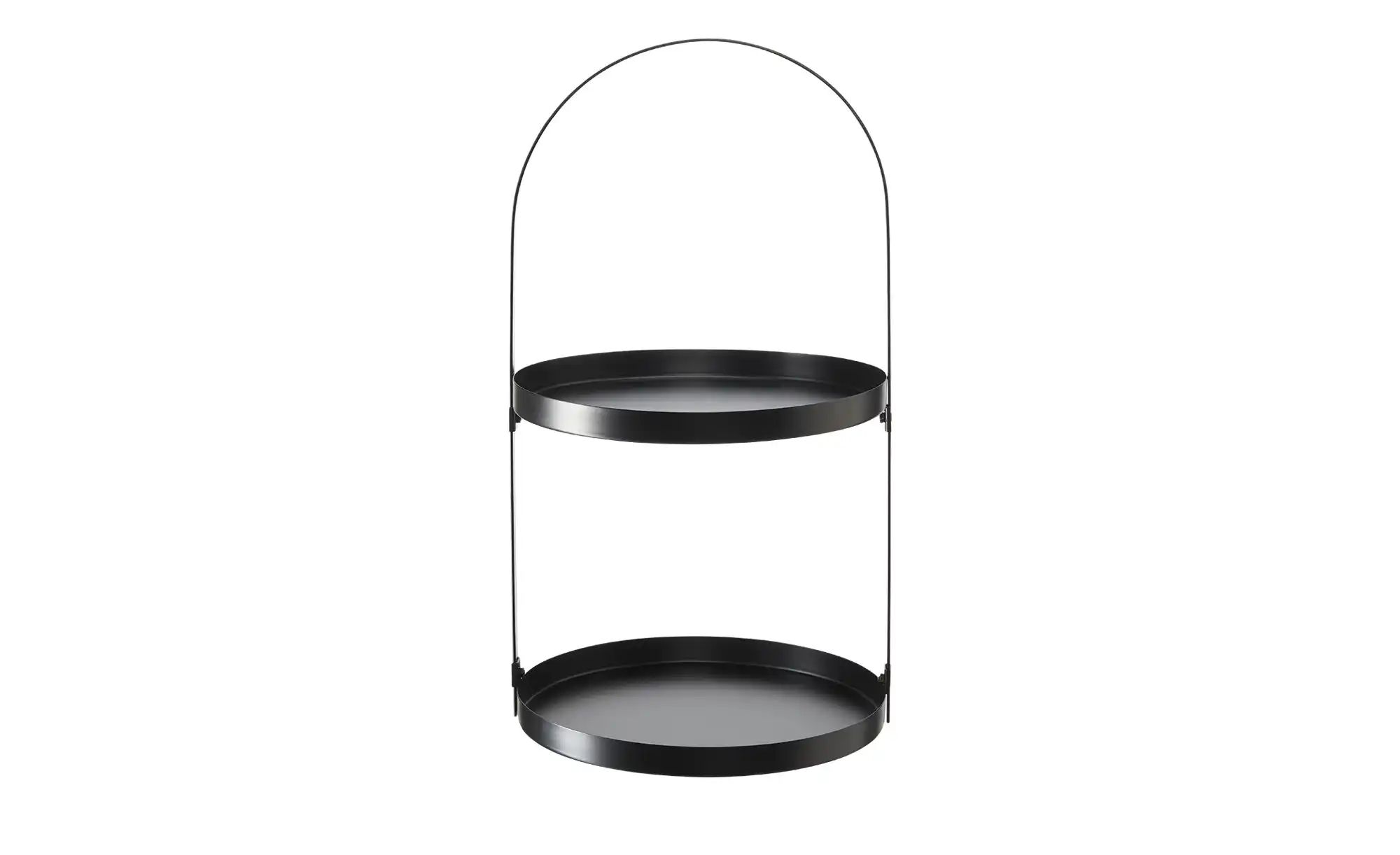 HOME STORY Etagere ¦ schwarz ¦ Eisen ¦ Maße (cm): H: 54  Ø: 30 Geschirr > E günstig online kaufen