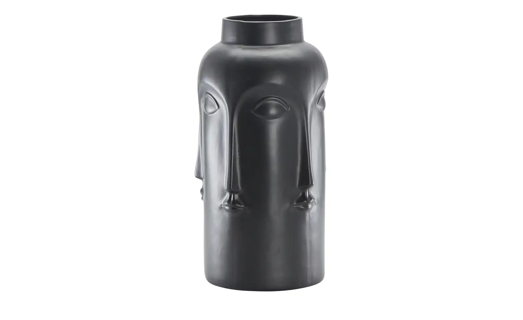 Vase Face ¦ schwarz ¦ Porzellan ¦ Maße (cm): H: 49,8  Ø: 24.5 Accessoires > günstig online kaufen