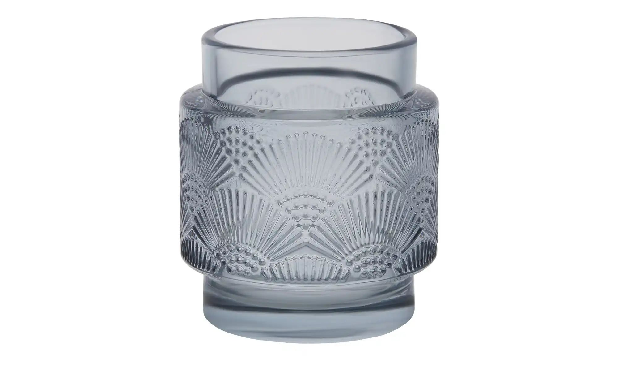 Teelichthalter ¦ grau ¦ Glas ¦ Maße (cm): H: 8  Ø: 7 Accessoires > Kerzen & günstig online kaufen