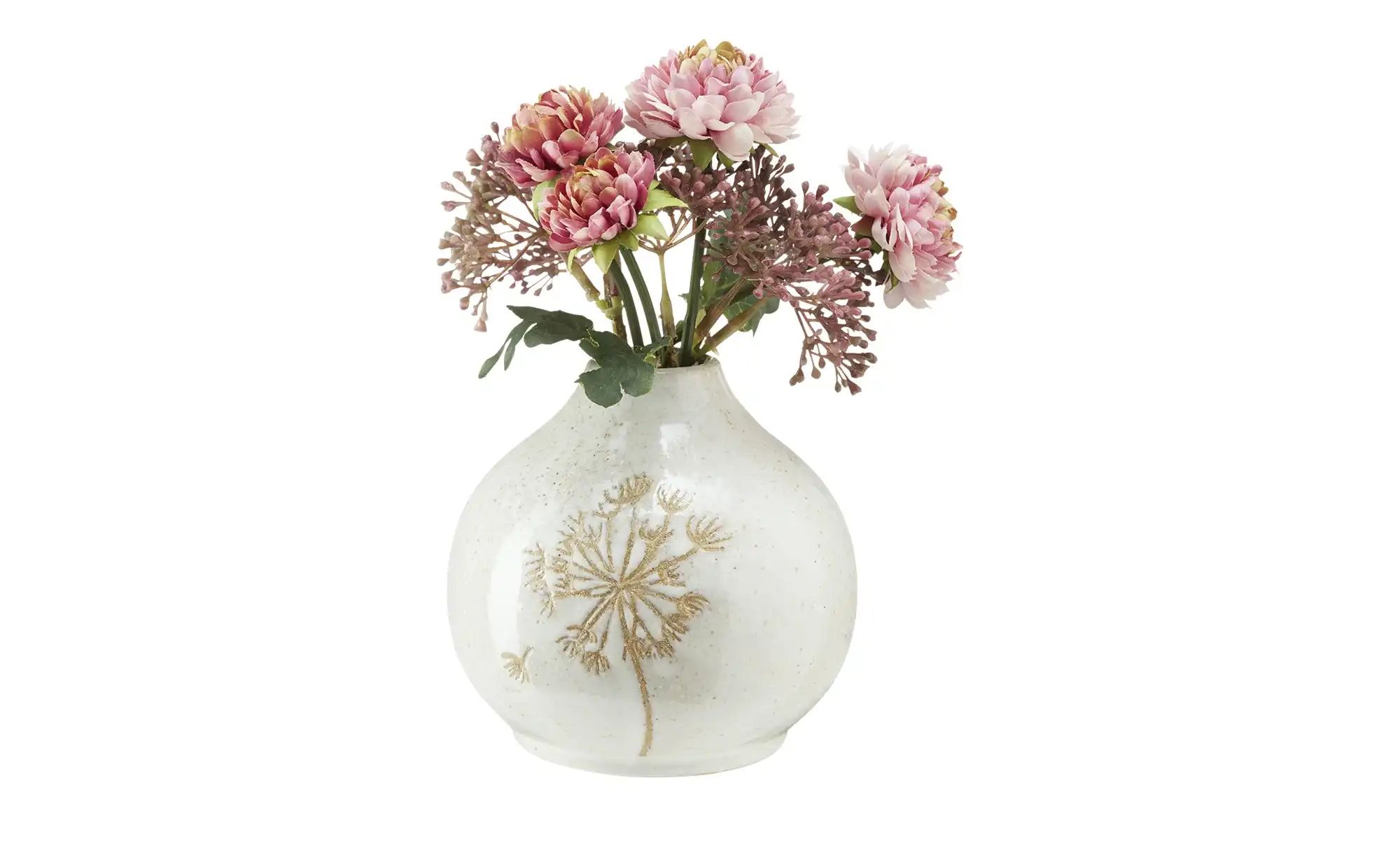 Vase ¦ beige ¦ Steinzeug ¦ Maße (cm): H: 11  Ø: 11 Accessoires > Vasen - Hö günstig online kaufen