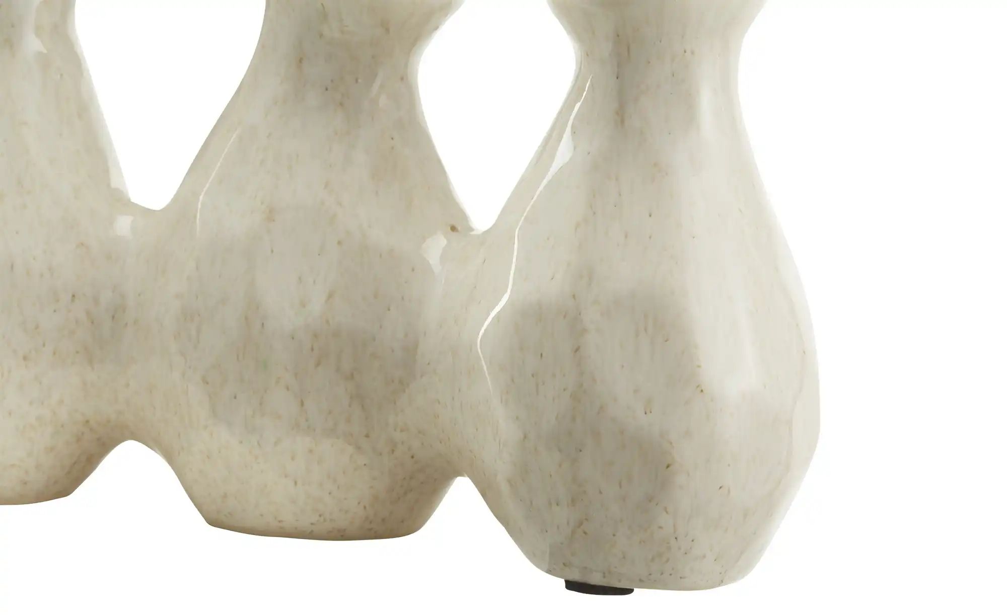 Vase, 4er ¦ creme ¦ Keramik ¦ Maße (cm): B: 28 H: 12 T: 6 Accessoires > Vas günstig online kaufen