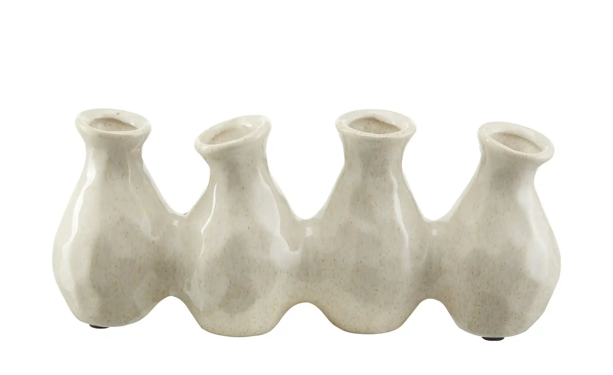 Vase, 4er ¦ creme ¦ Keramik ¦ Maße (cm): B: 28 H: 12 T: 6 Accessoires > Vas günstig online kaufen