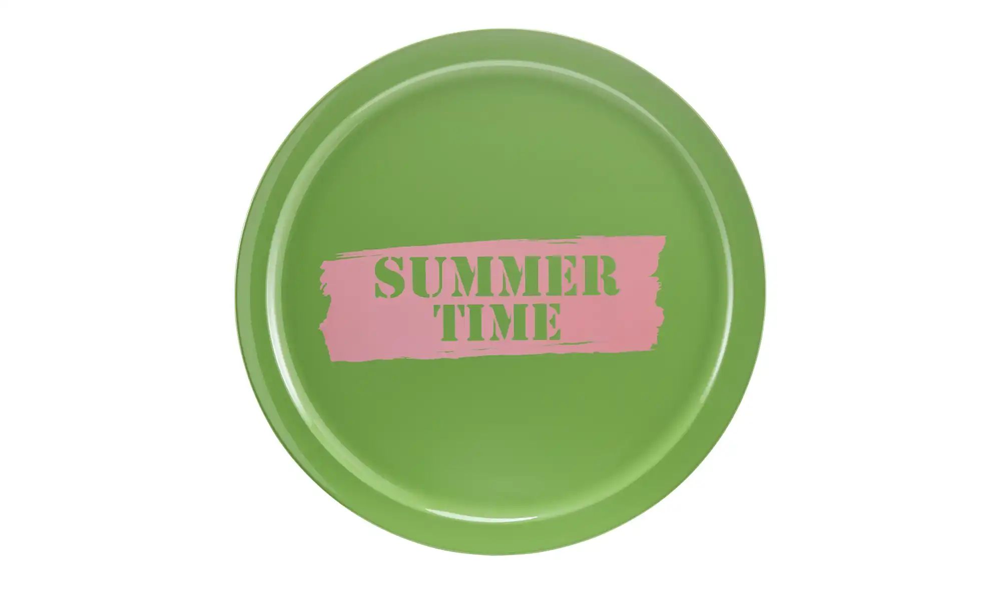 HOME STORY Deko Teller   ¦ grün ¦ Kunststoff ¦ Maße (cm): H: 0,8  Ø: 40 Acc günstig online kaufen