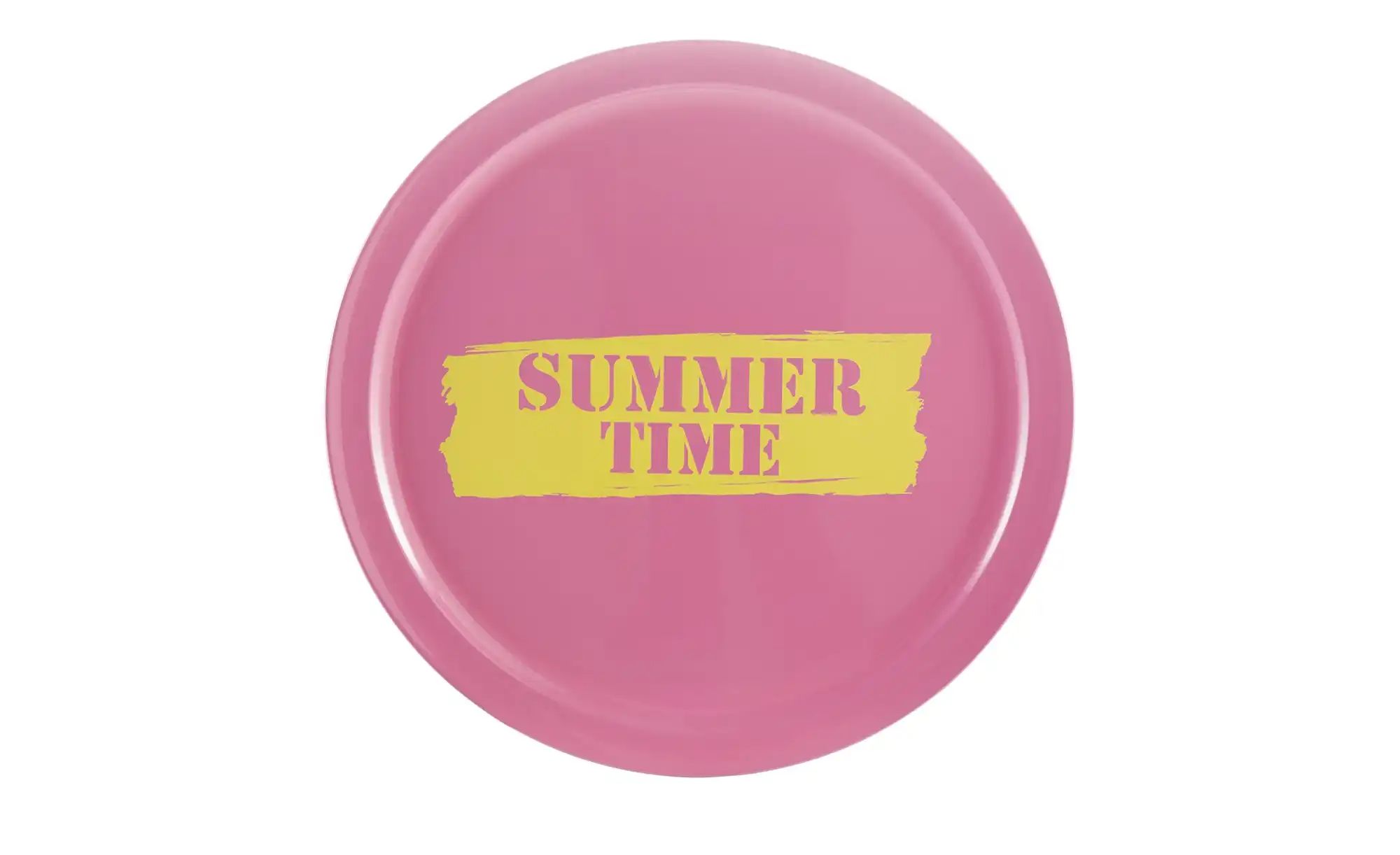 HOME STORY Deko Teller   ¦ rosa/pink ¦ Kunststoff ¦ Maße (cm): H: 0,8  Ø: 4 günstig online kaufen