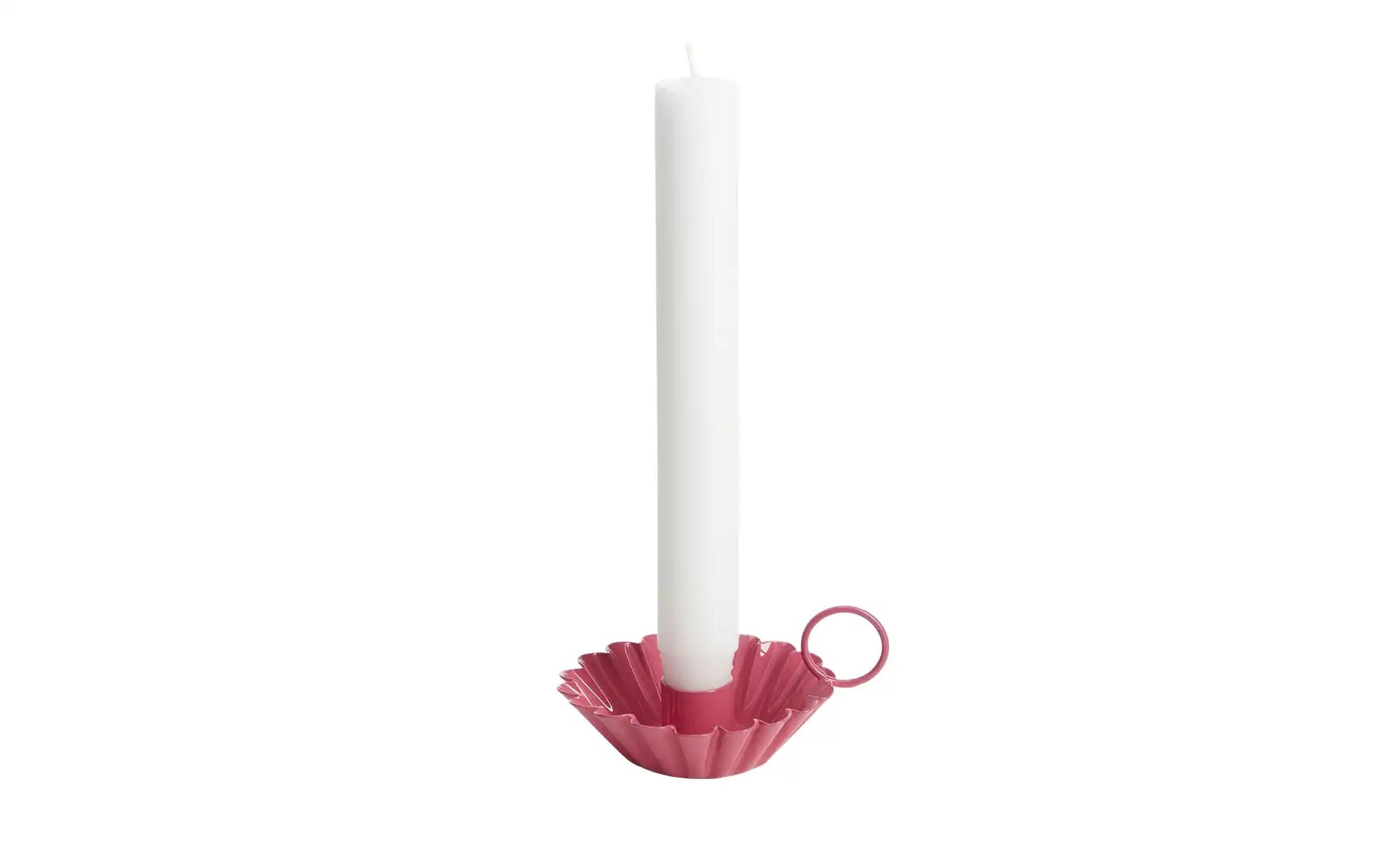 HOME STORY Kerzenhalter   ¦ rosa/pink ¦ Metall ¦ Maße (cm): H: 5  Ø: 9 Acce günstig online kaufen