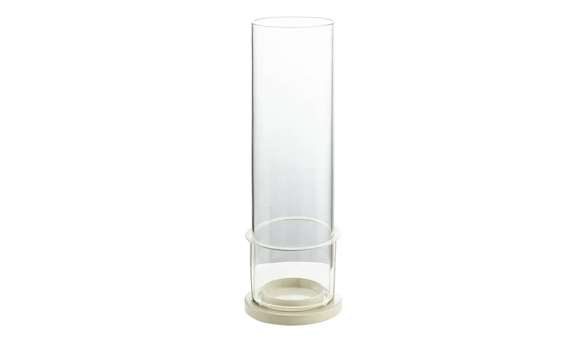 Windlicht ¦ creme ¦ Metall, Glas ¦ Maße (cm): B: 9 H: 31 Accessoires > Kerz günstig online kaufen