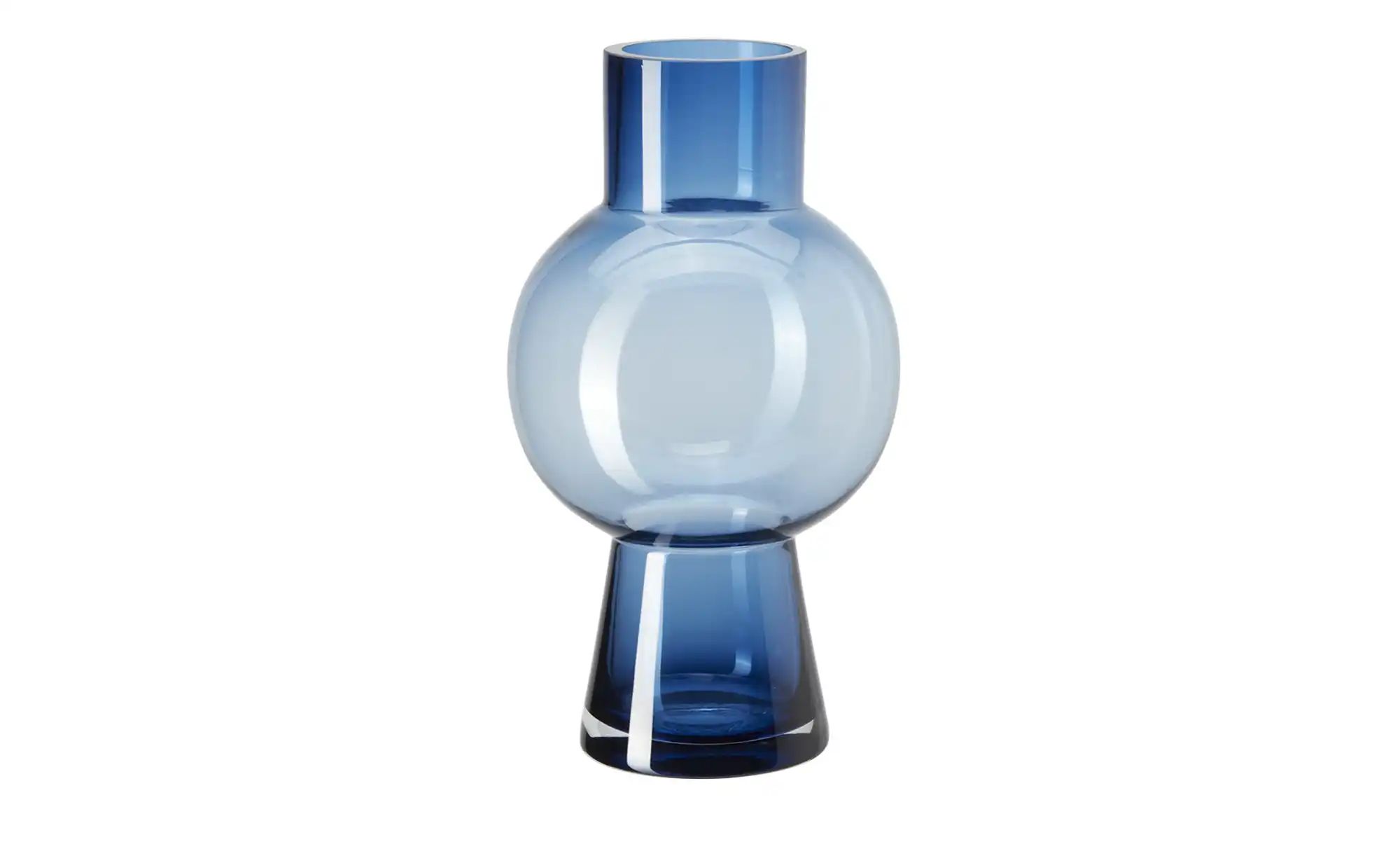 HOME STORY Vase ¦ blau ¦ Glas ¦ Maße (cm): H: 31  Ø: 17.5 Accessoires > Vas günstig online kaufen