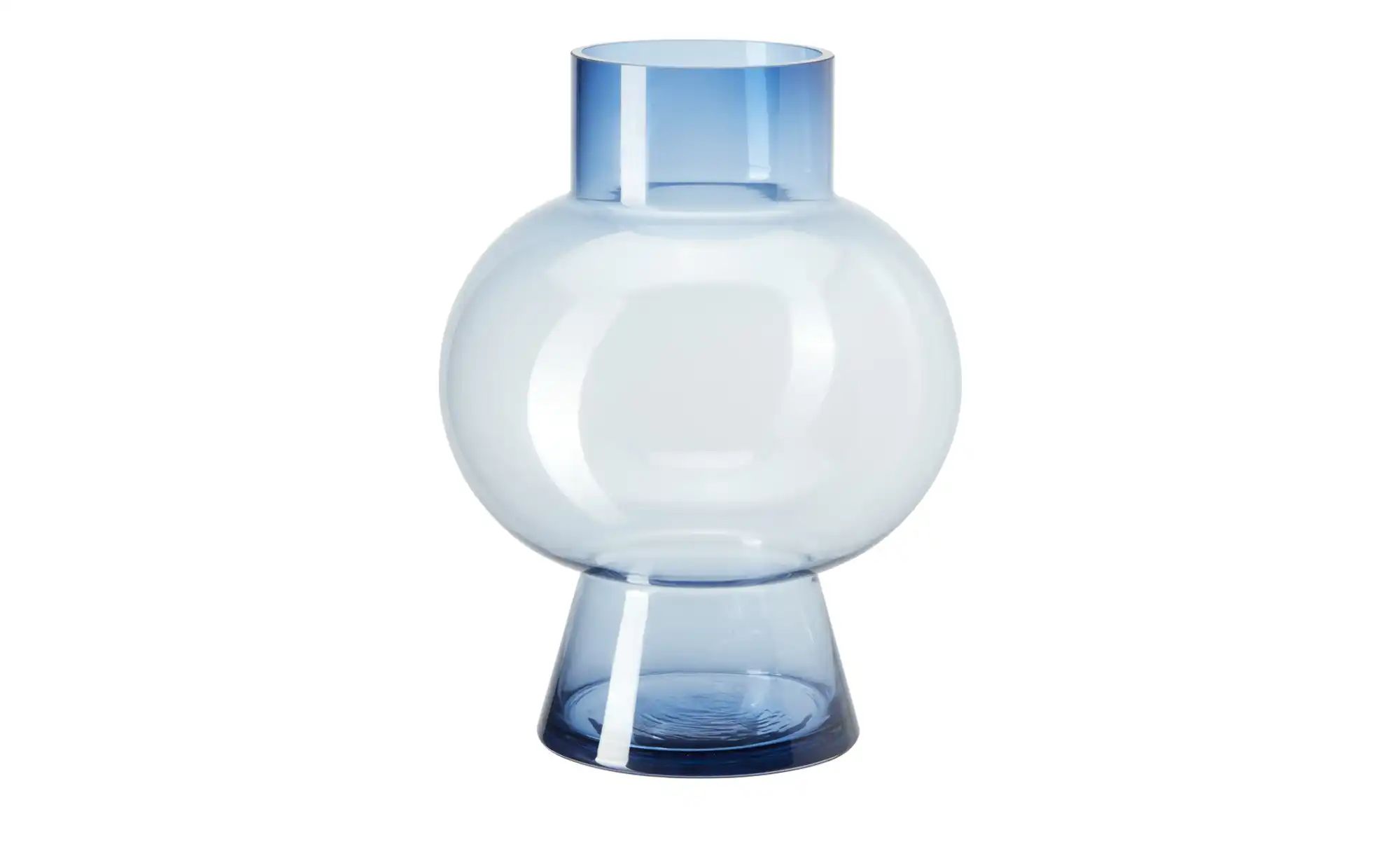 HOME STORY Vase ¦ blau ¦ Glas ¦ Maße (cm): H: 36  Ø: 28 Accessoires > Vasen günstig online kaufen