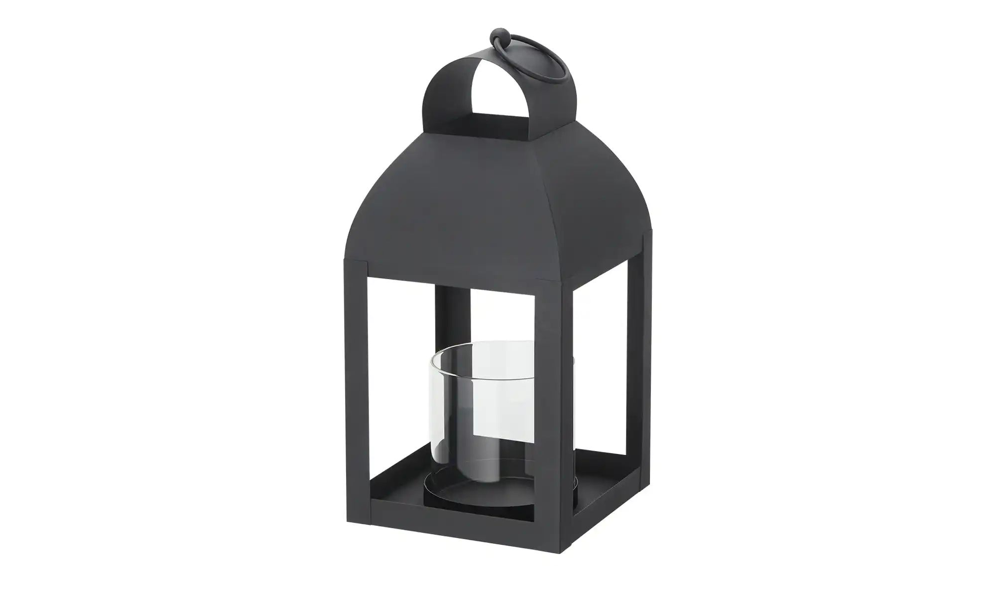 Thumbnail - HOME STORY Laterne   ¦ schwarz ¦ Metall,Glas ¦ Maße (cm): H: 36,5  Ø: 17.3 Accessoires > Kerzen & Kerzenständer - Höffne...