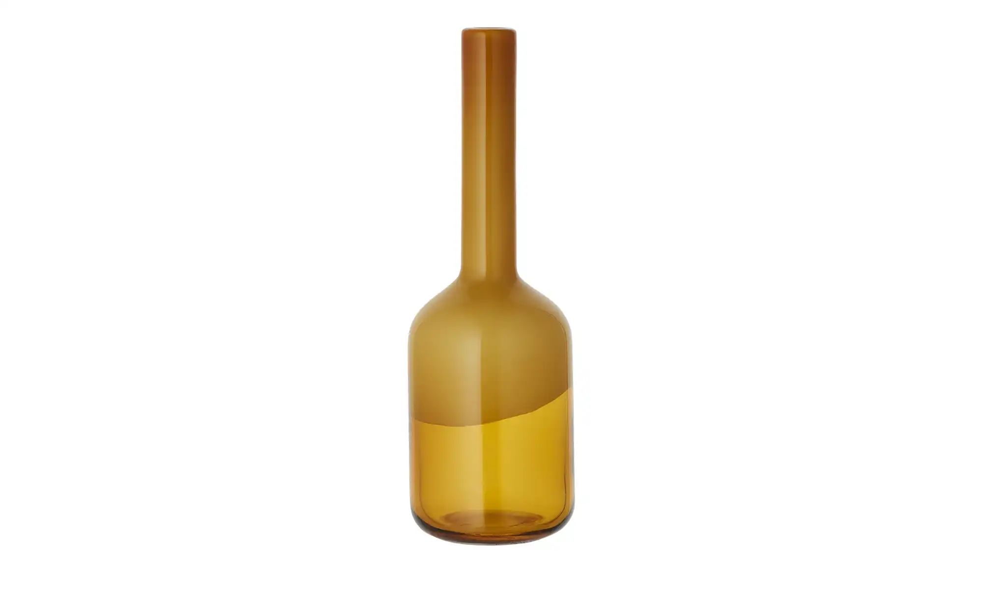 HOME STORY Vase ¦ gelb ¦ Glas ¦ Maße (cm): H: 46  Ø: 15 Accessoires > Vasen günstig online kaufen