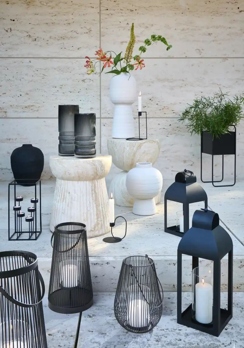 Thumbnail - HOME STORY Vase   ¦ weiß ¦ Terracotta ¦ Maße (cm): H: 50  Ø: 21.5 Accessoires > Vasen - Höffner