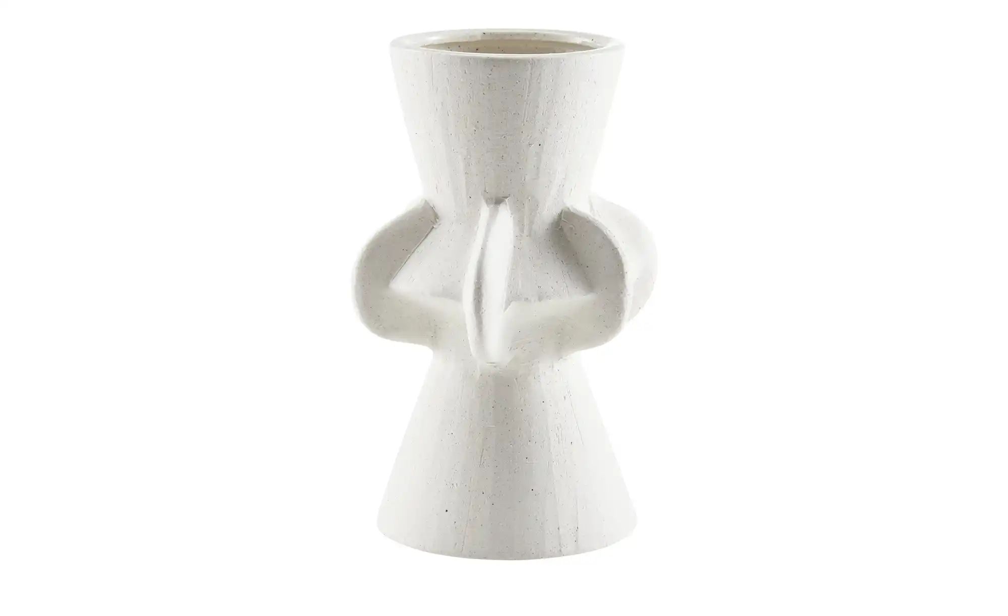 HOME STORY Vase ¦ weiß ¦ Steinzeug ¦ Maße (cm): B: 13,5 H: 22,7 Accessoires günstig online kaufen