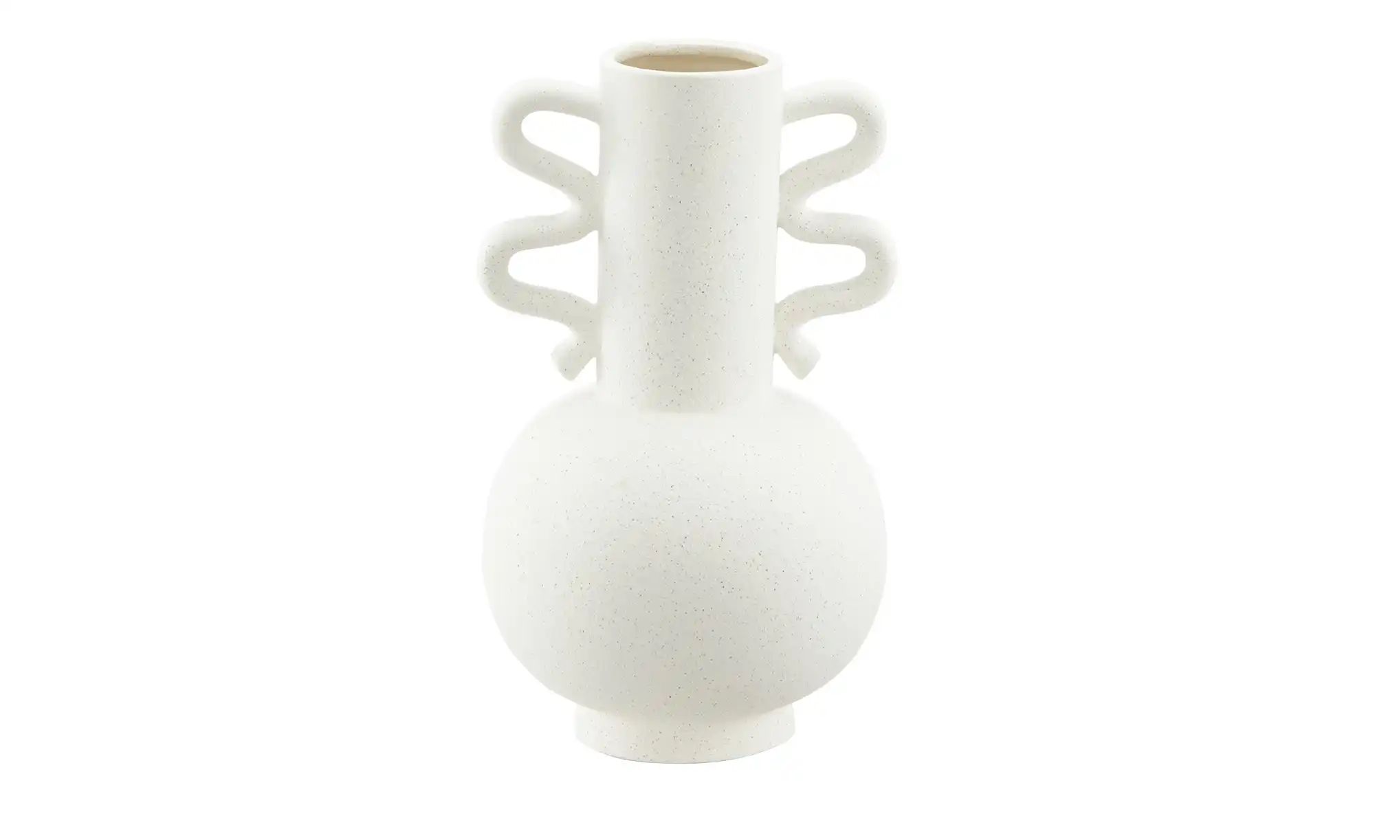 HOME STORY Vase   ¦ creme ¦ Steinzeug ¦ Maße (cm): B: 15 H: 28,5 Accessoire günstig online kaufen