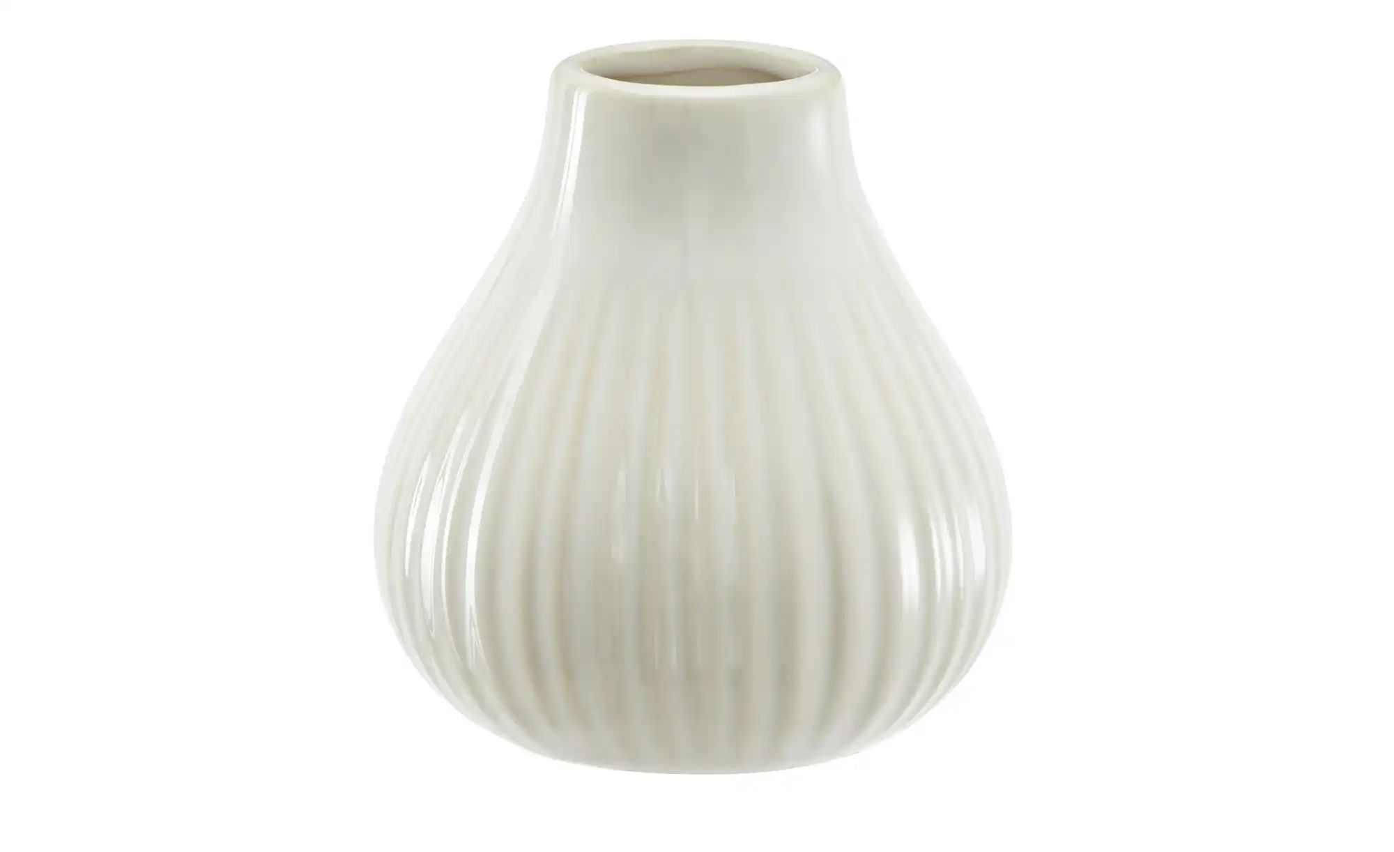 HOME STORY Vase ¦ weiß ¦ Porzellan ¦ Maße (cm): H: 9  Ø: 8.5 Accessoires > günstig online kaufen