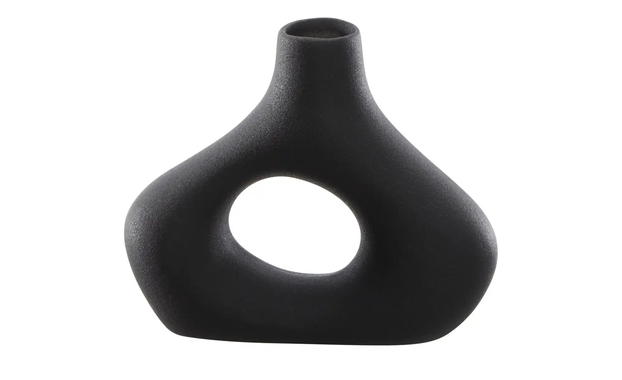 HOME STORY Vase ¦ schwarz ¦ Porzellan ¦ Maße (cm): B: 5 H: 13,7 Accessoires günstig online kaufen