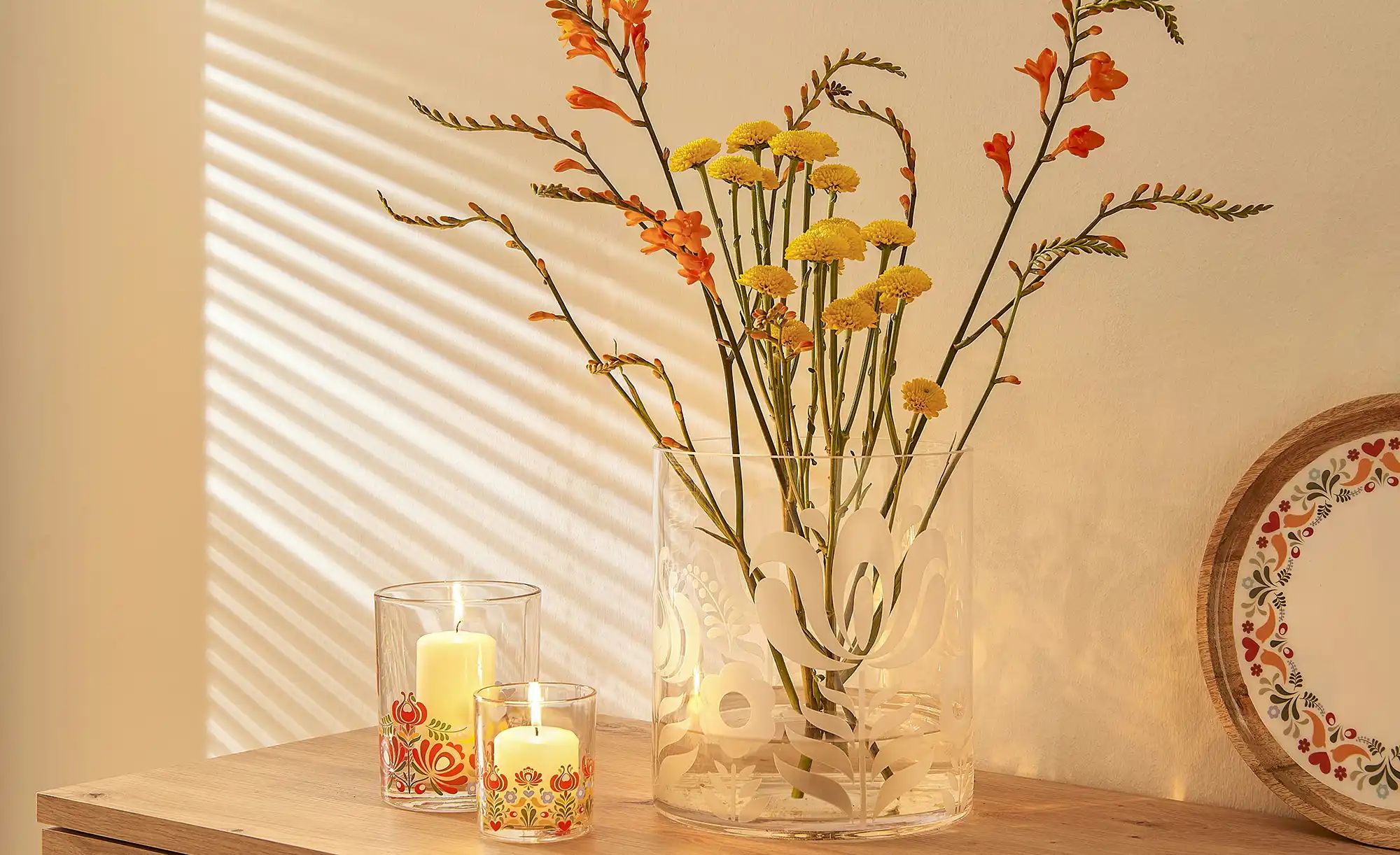 HOME STORY Vase   ¦ transparent/klar ¦ Glas ¦ Maße (cm): H: 22  Ø: 19 Acces günstig online kaufen