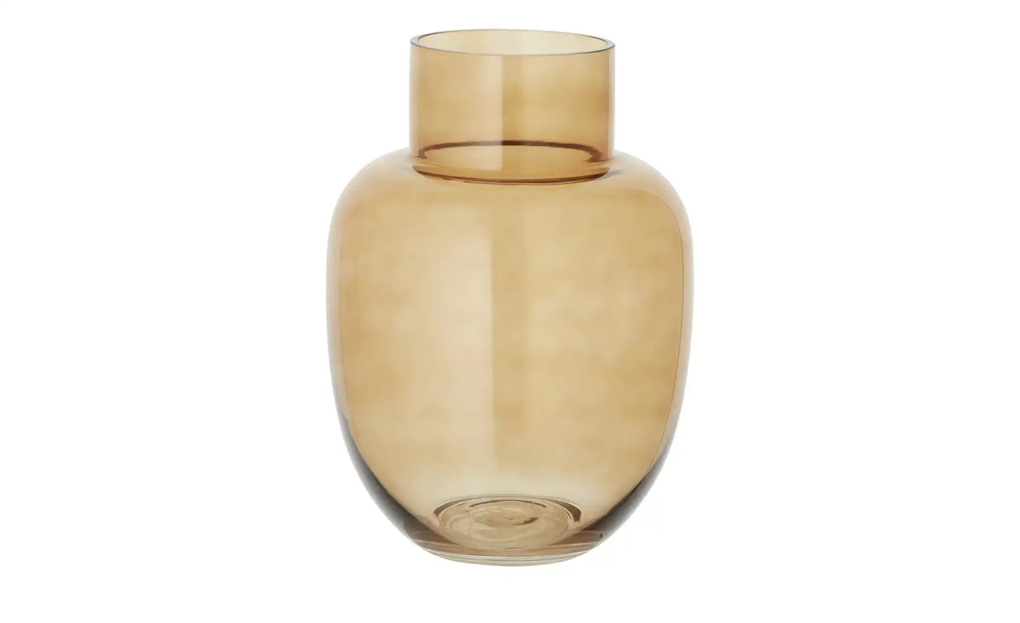 HOME STORY Vase ¦ braun ¦ Glas ¦ Maße (cm): H: 30  Ø: 22 Accessoires > Vase günstig online kaufen