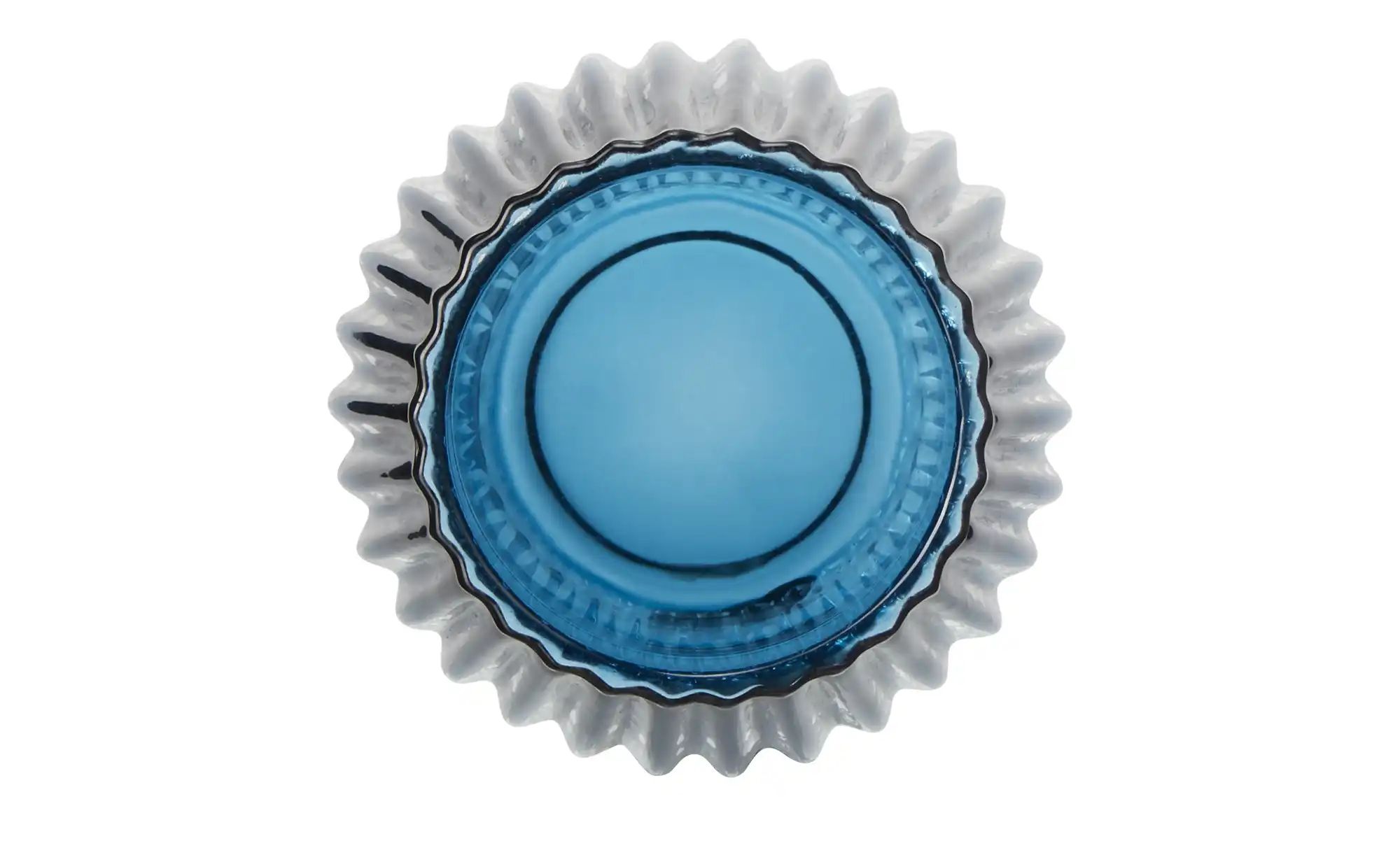 Thumbnail - HOME STORY Teelichthalter   ¦ blau ¦ Glas ¦ Maße (cm): H: 7,5  Ø: 8 Weihnachten - Höffner