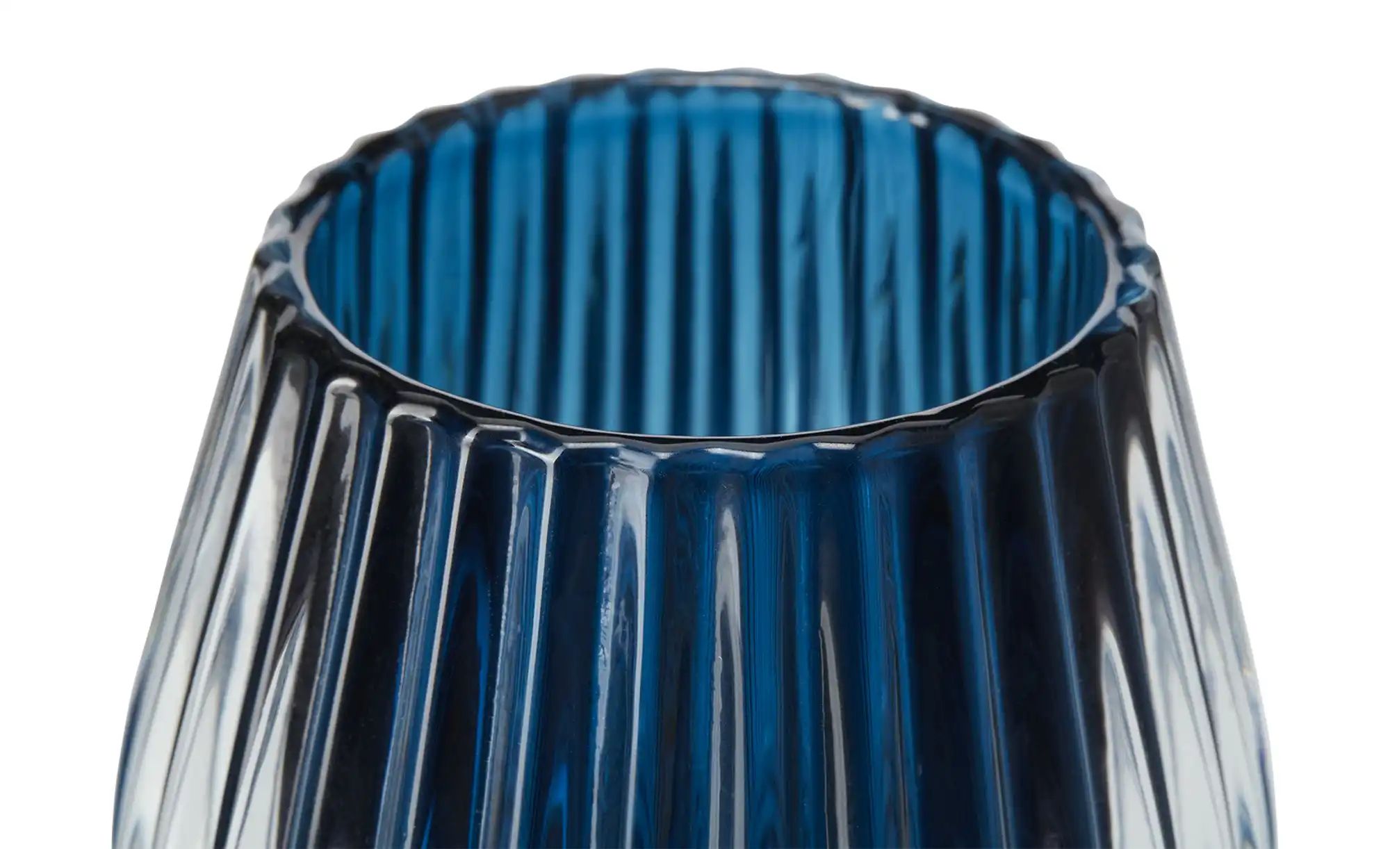 Thumbnail - HOME STORY Teelichthalter   ¦ blau ¦ Glas ¦ Maße (cm): H: 7,5  Ø: 8 Weihnachten - Höffner