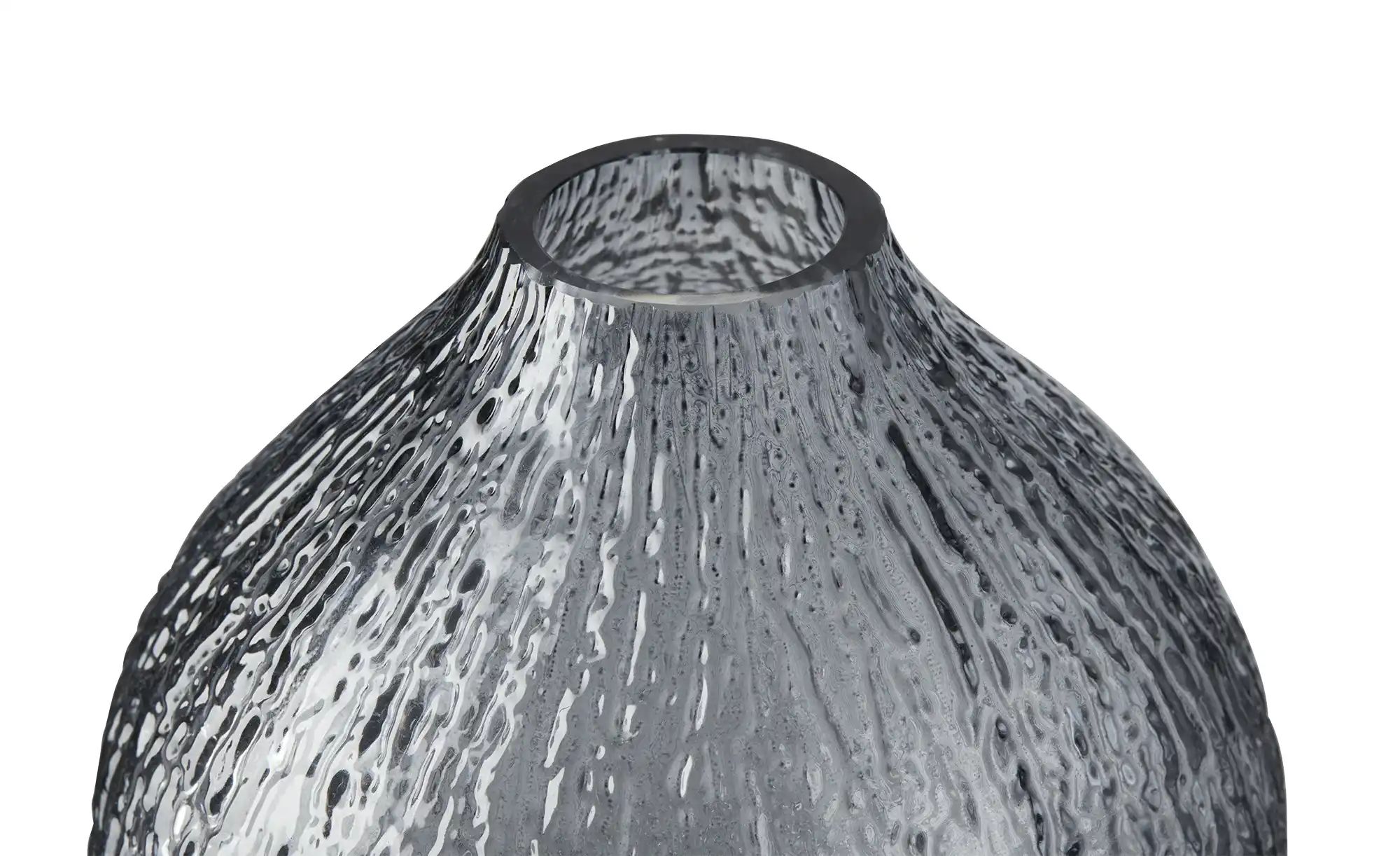 HOME STORY Vase   ¦ grau ¦ Glas ¦ Maße (cm): H: 17,5  Ø: 17 Accessoires > V günstig online kaufen