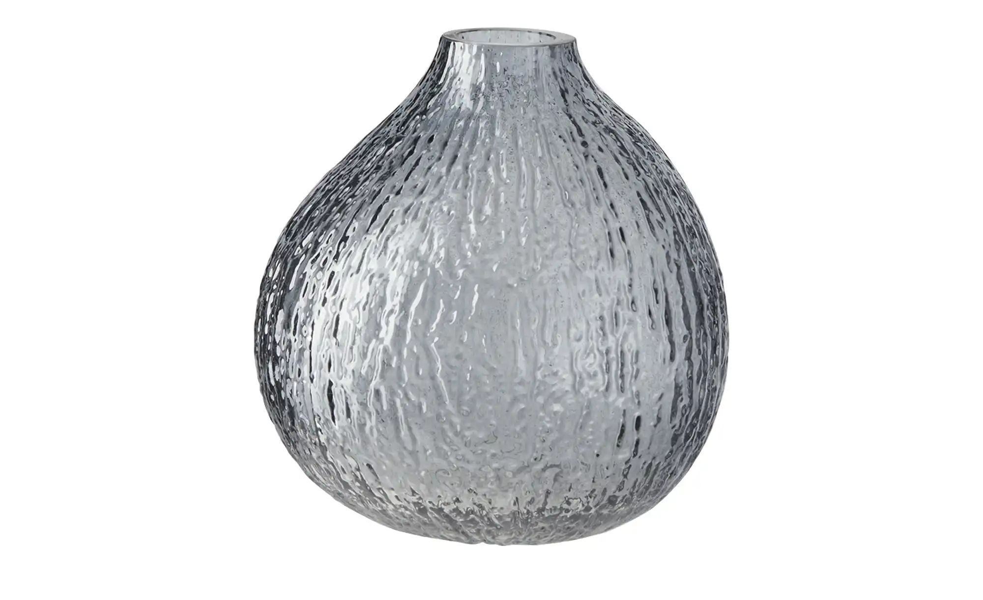 HOME STORY Vase ¦ grau ¦ Glas ¦ Maße (cm): H: 17,5  Ø: 17 Accessoires > Vas günstig online kaufen