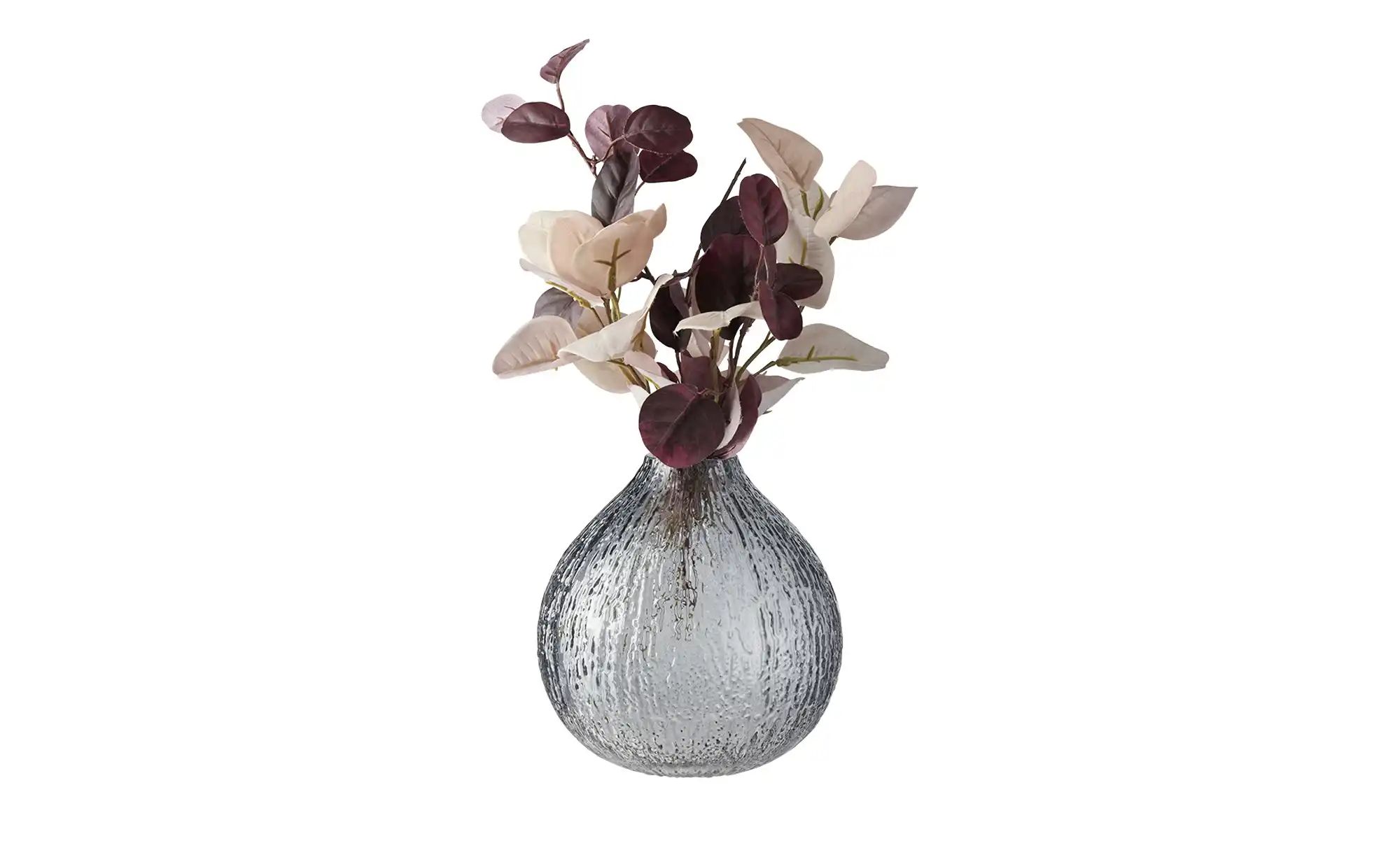 HOME STORY Vase ¦ grau ¦ Glas ¦ Maße (cm): H: 14,6  Ø: 14 Accessoires > Vas günstig online kaufen