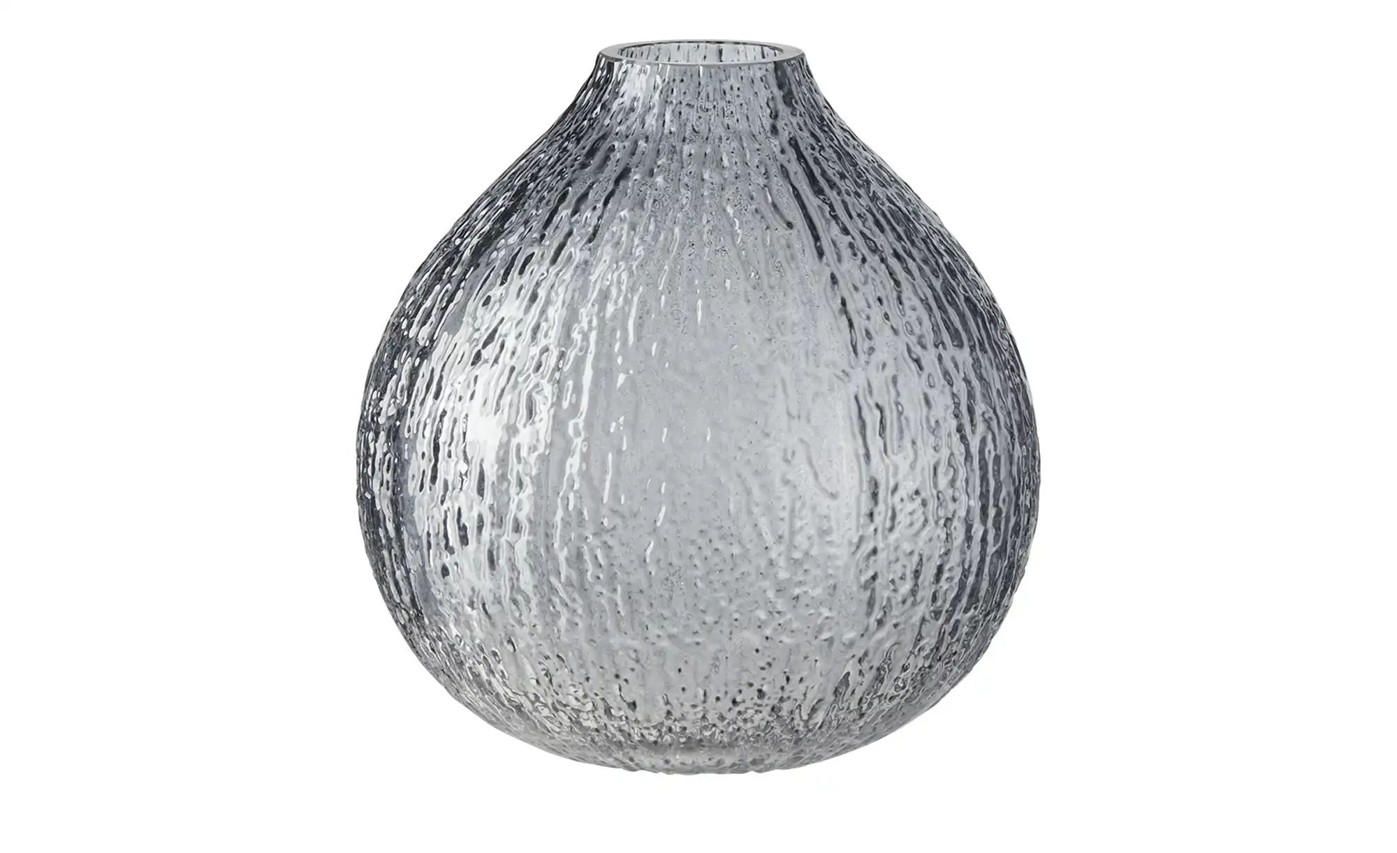 HOME STORY Vase ¦ grau ¦ Glas ¦ Maße (cm): H: 14,6  Ø: 14 Accessoires > Vas günstig online kaufen