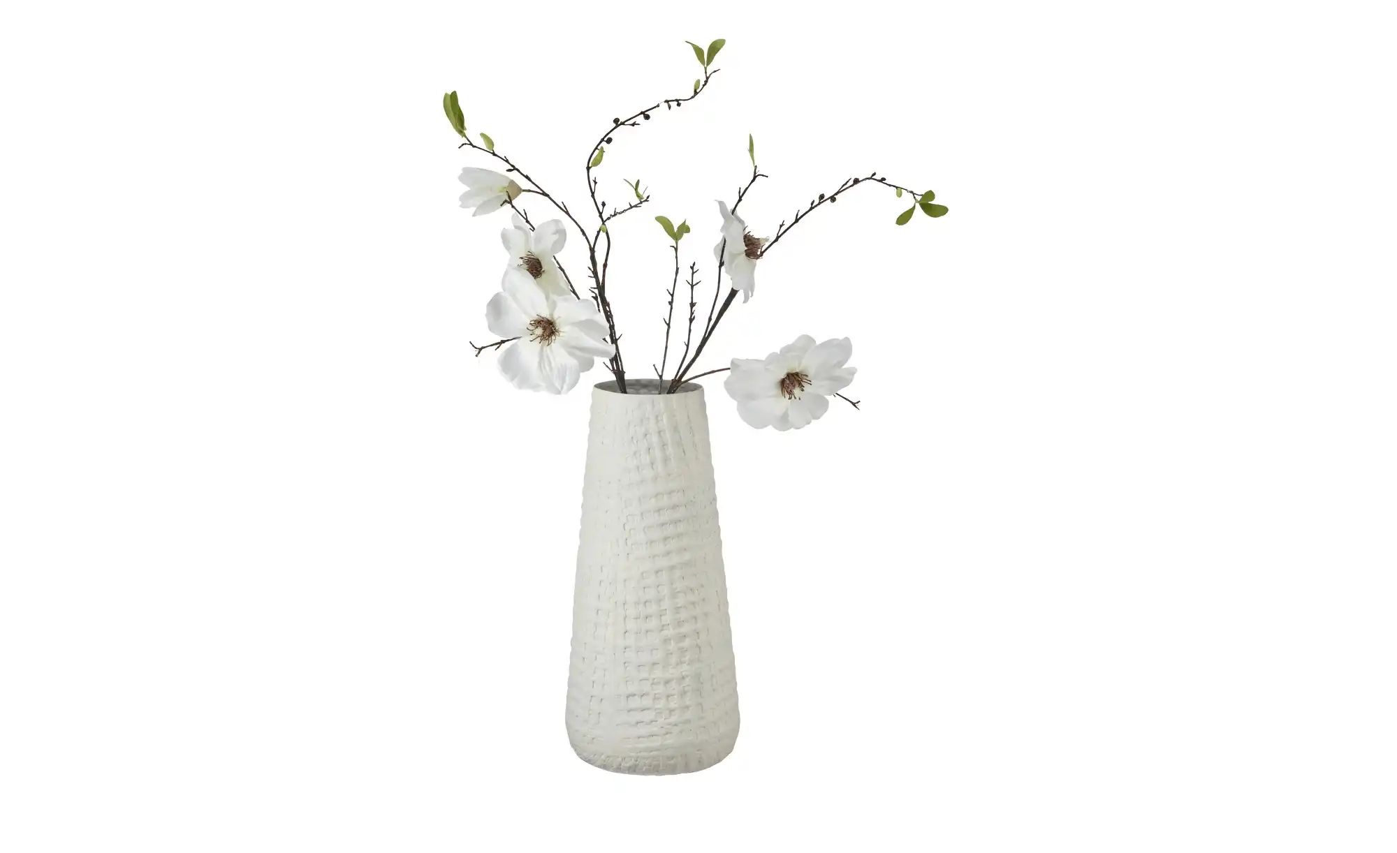 HOME STORY Vase ¦ weiß ¦ Aluminium ¦ Maße (cm): H: 45  Ø: 20 Accessoires > günstig online kaufen