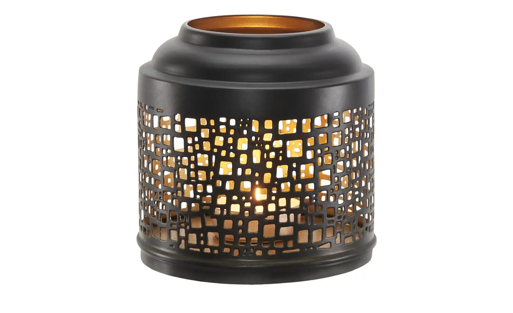 Thumbnail - HOME STORY Teelichthalter ¦ schwarz ¦ Eisen ¦ Maße (cm): H: 10,5 Ø: 10.5 Accessoires > Kerzen & Kerzenständer > Teeli...