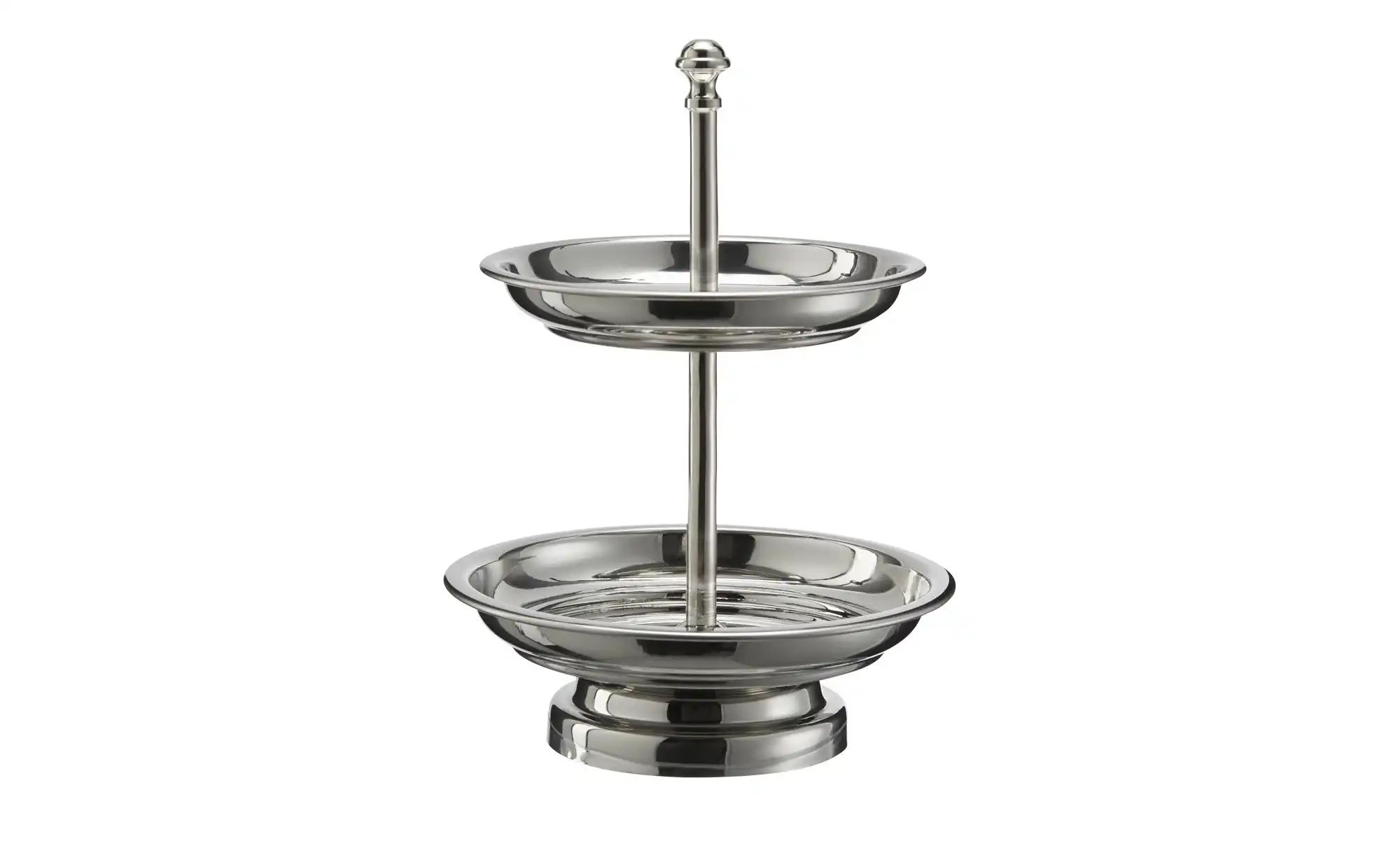 HOME STORY Etagere ¦ silber ¦ Edelstahl ¦ Maße (cm): H: 19  Ø: 13 Geschirr günstig online kaufen