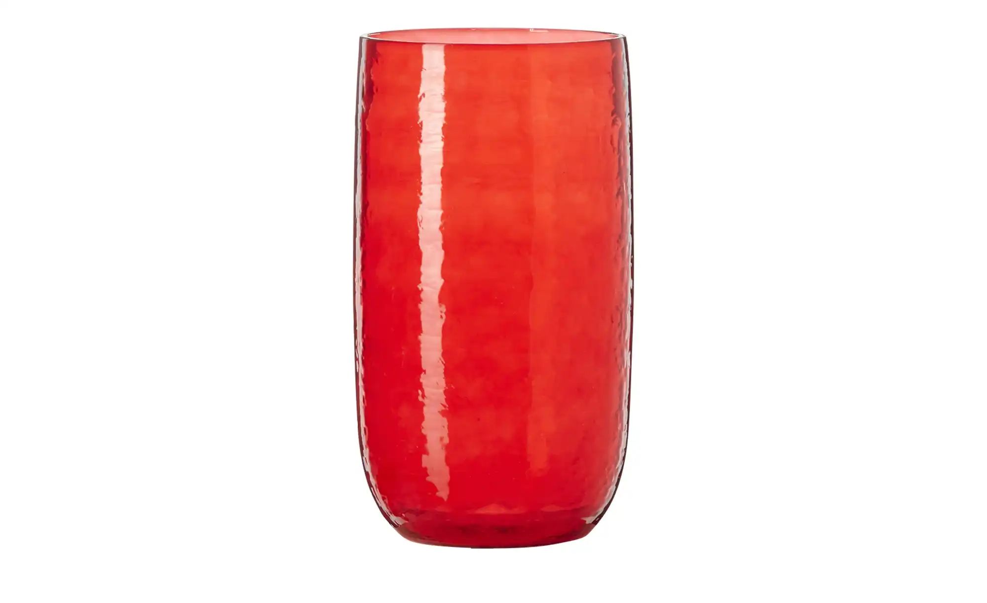 HOME STORY Vase ¦ rot ¦ Glas ¦ Maße (cm): B: 15 H: 40 Accessoires > Vasen - günstig online kaufen