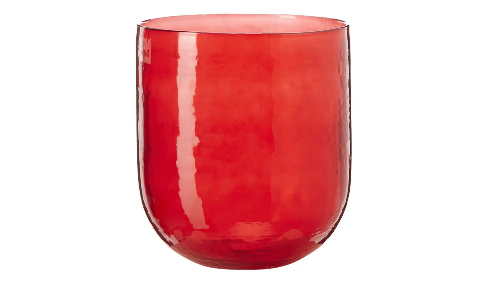 HOME STORY Vase ¦ rot ¦ Glas ¦ Maße (cm): B: 8 H: 24 Accessoires > Vasen - günstig online kaufen