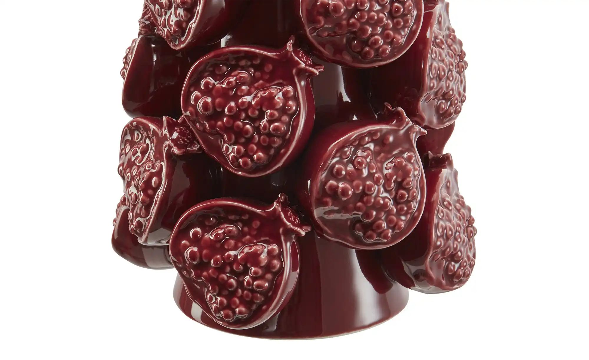 HOME STORY 3D Vase Granatapfel ¦ rot ¦ Dolomite ¦ Maße (cm): H: 30  Ø: 13 W günstig online kaufen