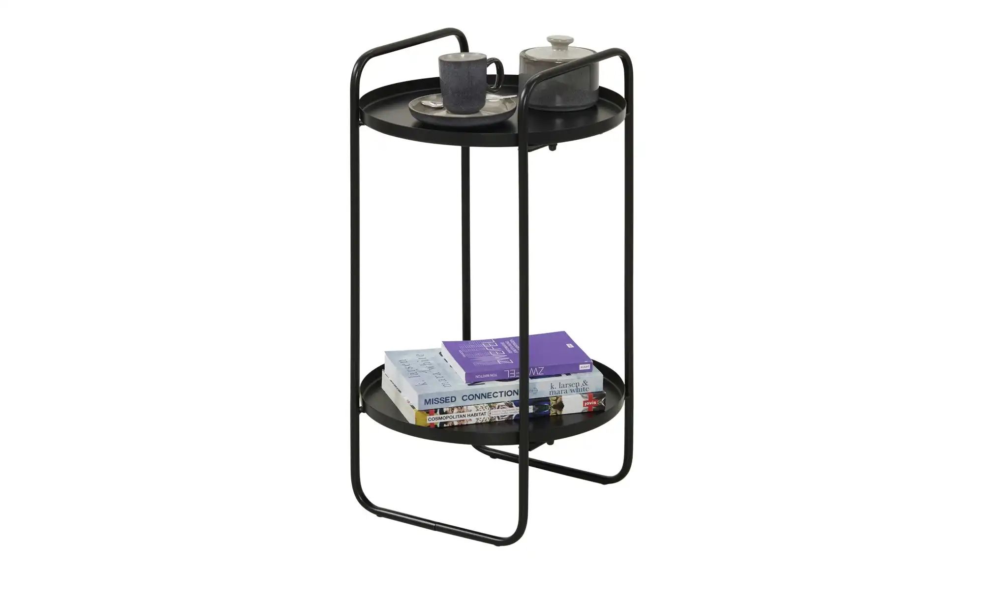 Thumbnail - HOME STORY Beistelltisch   ¦ schwarz ¦ Maße (cm): H: 54  Ø: 30 Tische > Beistelltische > Beistelltische ohne Rollen - Hö...