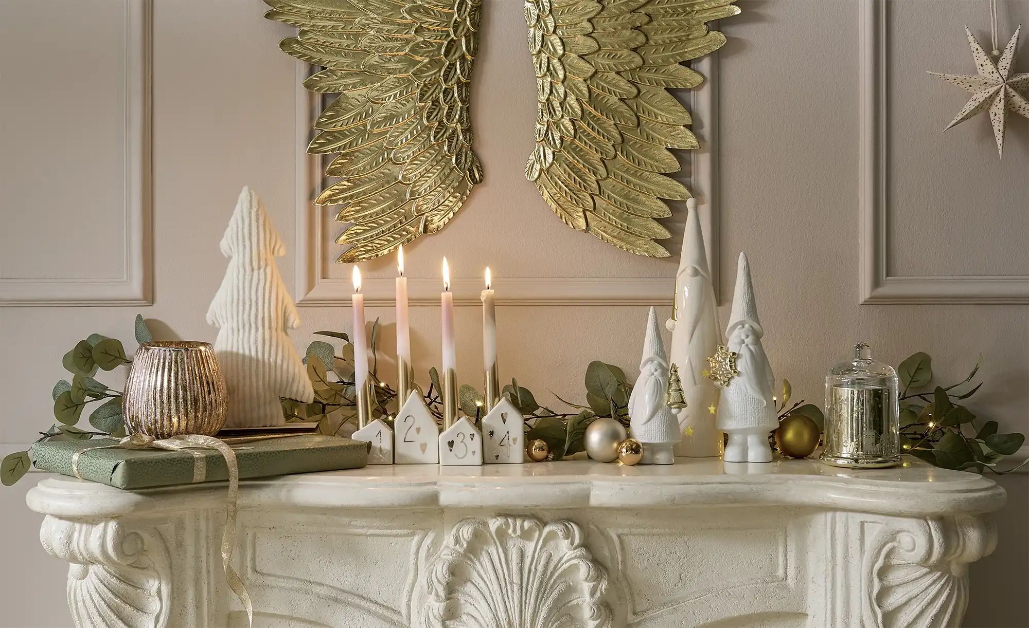 HOME STORY Windlicht   ¦ gold ¦ Glas ¦ Maße (cm): H: 12,5  Ø: 13 Weihnachte günstig online kaufen