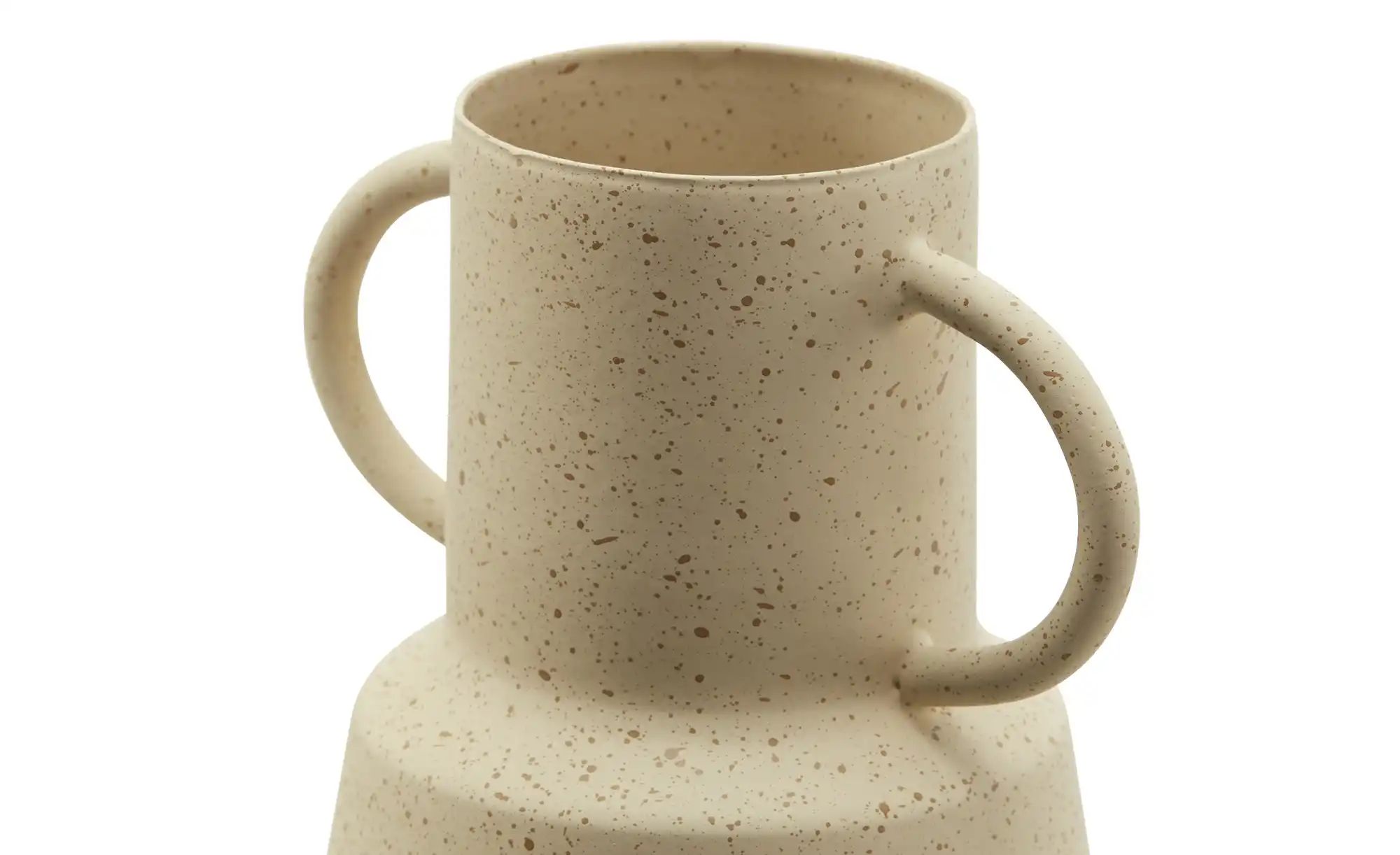 HOME STORY Vase   ¦ beige ¦ Aluminium ¦ Maße (cm): H: 19,5  Ø: 11 Accessoir günstig online kaufen