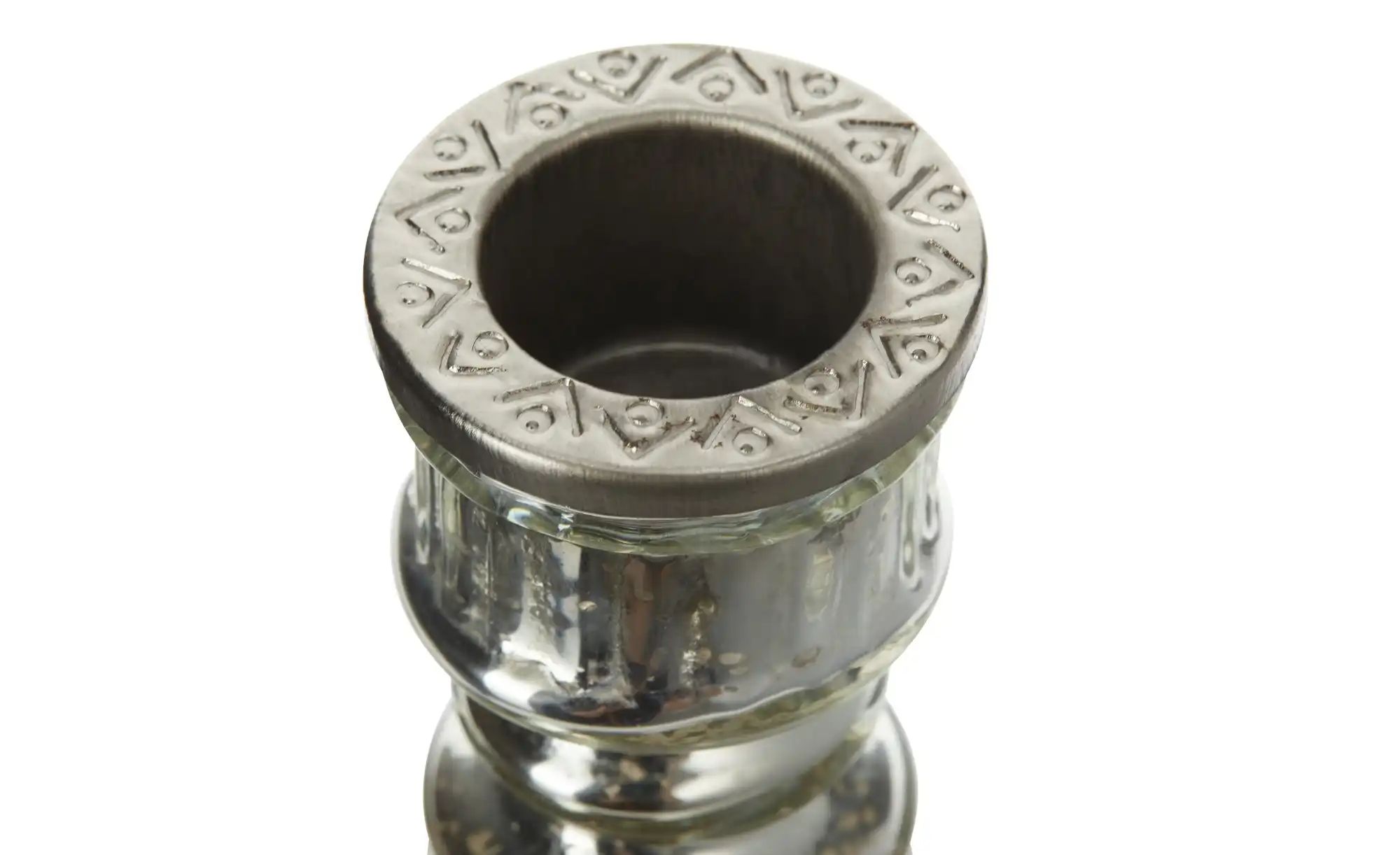 Thumbnail - HOME STORY Kerzenhalter   ¦ silber ¦ Glas,Eisen ¦ Maße (cm): H: 20  Ø: 9.5 Accessoires > Kerzen & Kerzenständer > Kerzen...